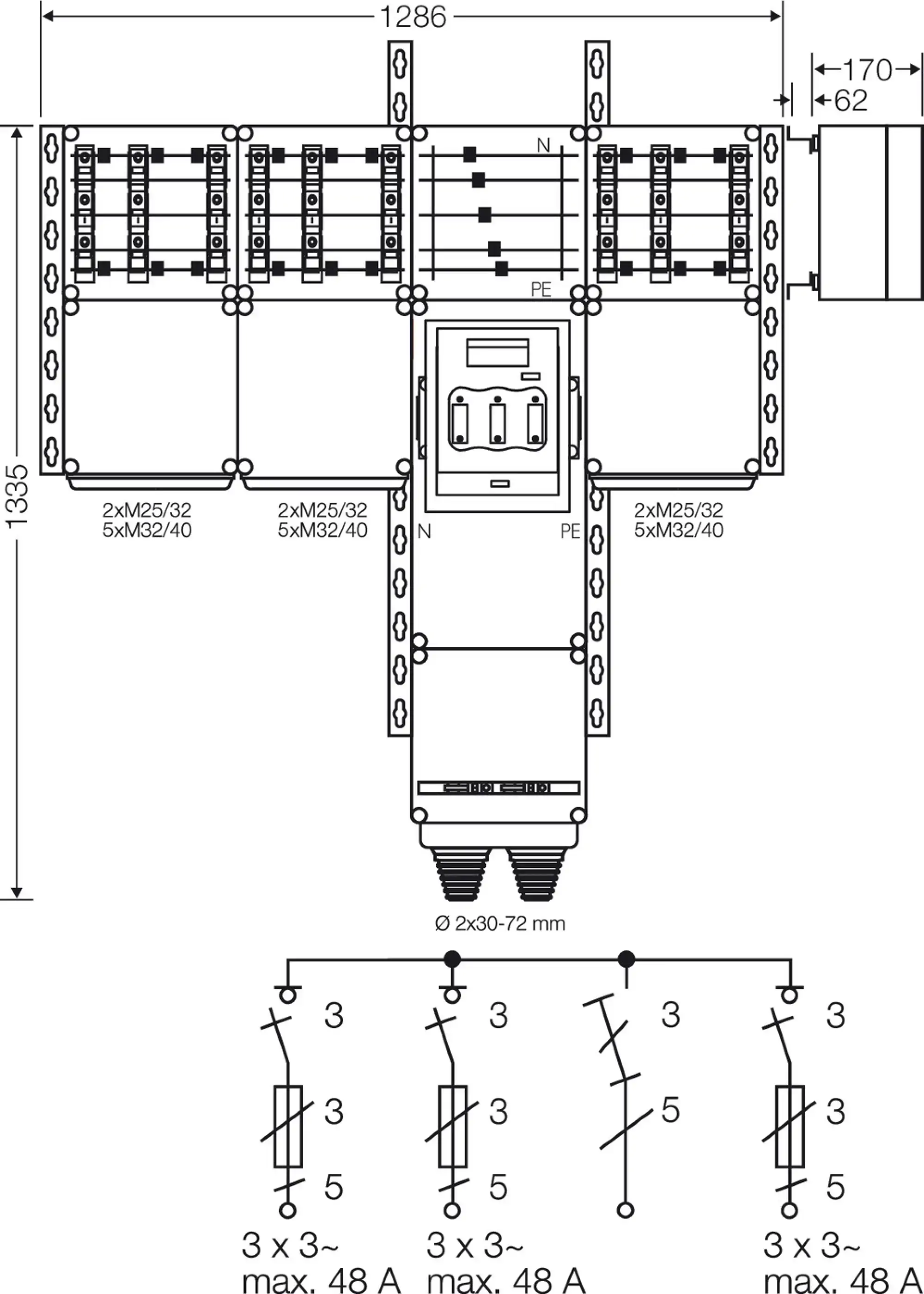 Hensel 20001276 PV-Wechselrichter-Sammler, 220kVA, 3-phasige Wechselrichter Mi PV 5341 (img_004) Hensel 20001276 PV-Wechselrichter-Sammler, 220kVA, 3-phasige Wechselrichter Mi PV 5341 (img_004)
