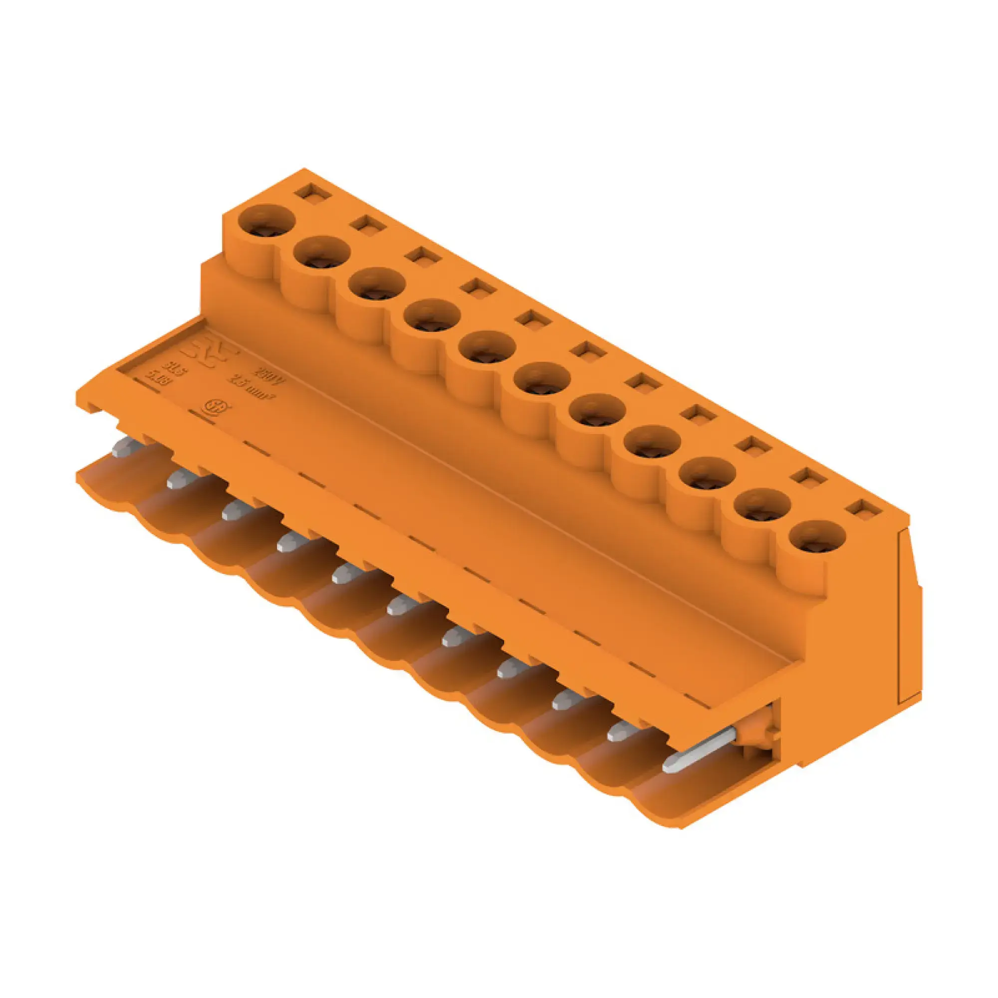 Weidmüller 1627180000 PCB connector (wire connection), 320 V, 21.5 A, Pitch in mm: 5.08, 3.31 mm², Number of poles: 11, Clamping yoke connection, Box (img_001)