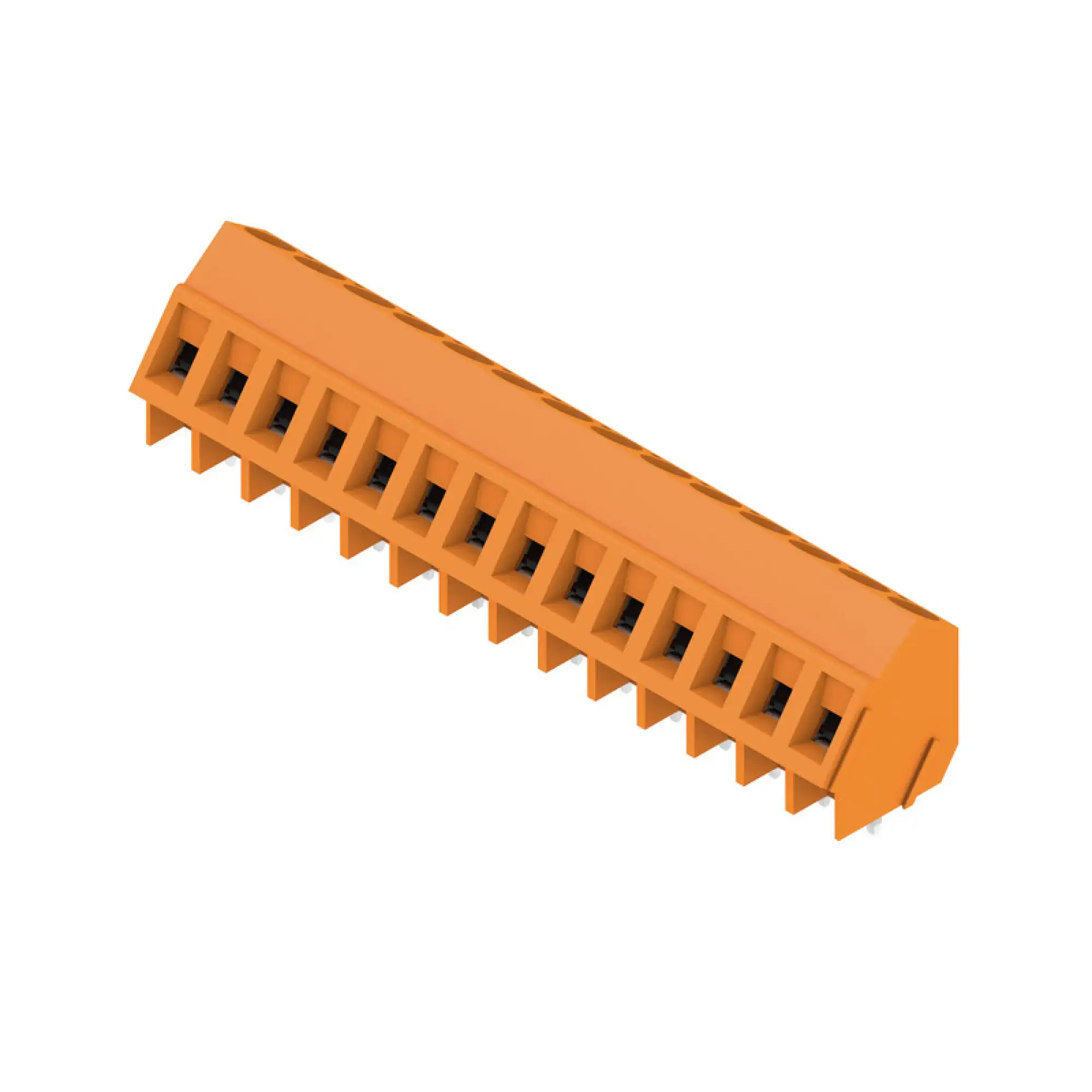 Weidmüller 1233920000 PCB terminal, 320 V, 17.5 A, Pitch in mm: 5.00, 2.5 mm², Number of poles: 14, Clamping yoke connection, THT solder connection, 135°, Box (img_001)