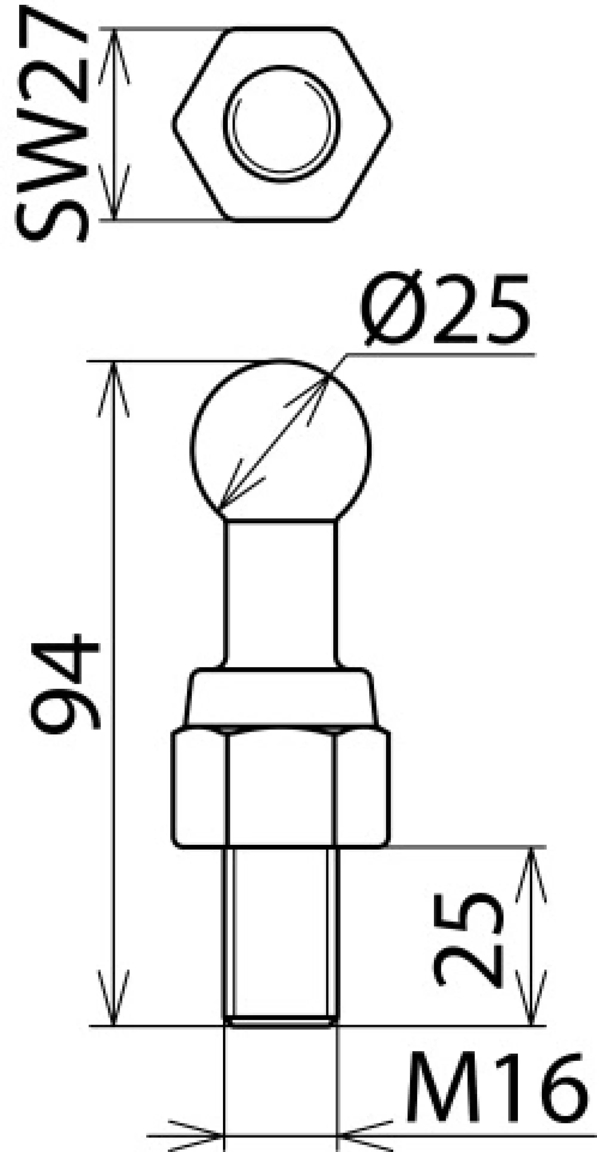 Dehn 755636 Fixed ball point D=25mm/M16 DB Mat.-Nr. 609426 Z.-Nr. 3 Ebgw 01.63 (img_002) Dehn 755636 Fixed ball point D=25mm/M16 DB Mat.-Nr. 609426 Z.-Nr. 3 Ebgw 01.63 (img_002)