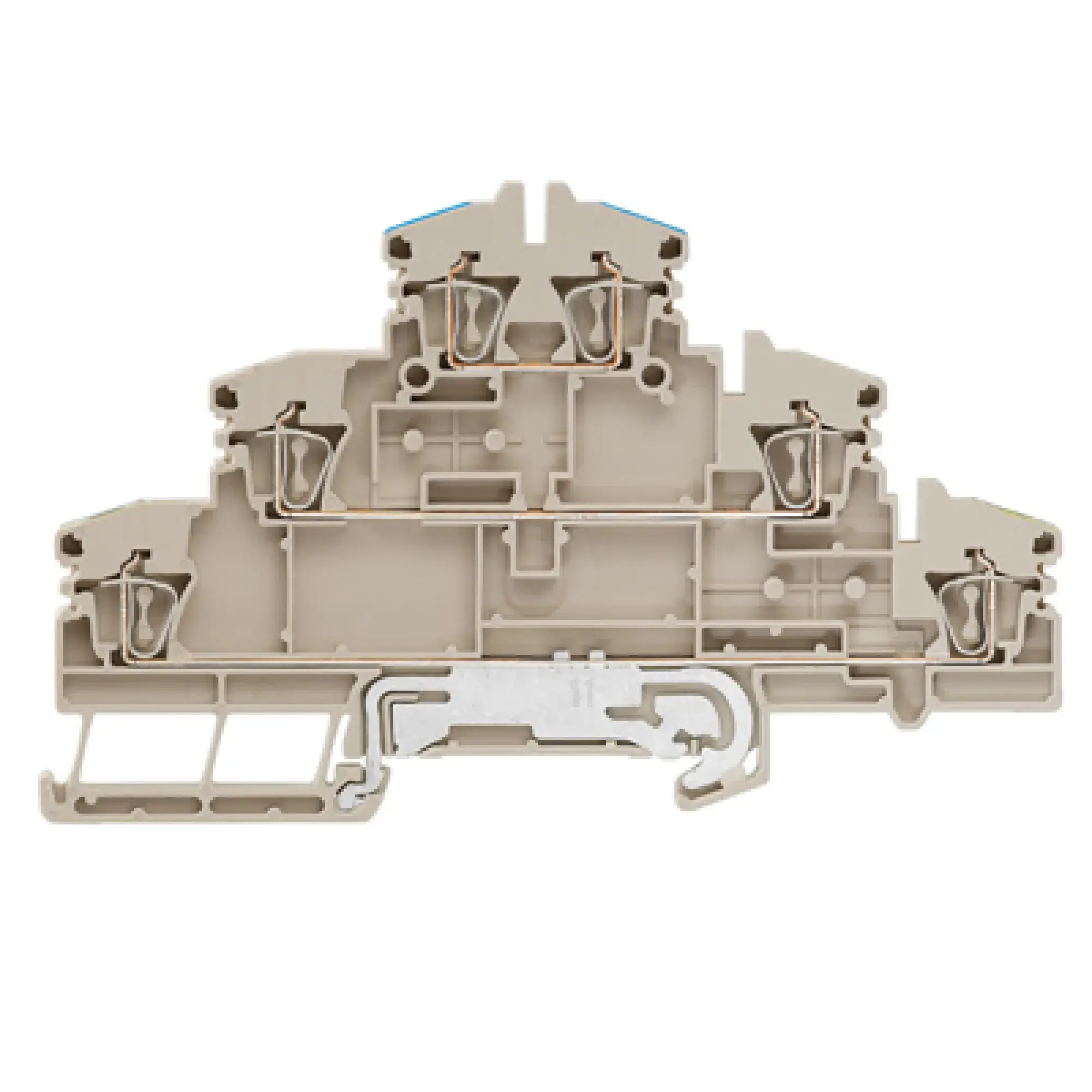 Weidmüller 1131760000 Multi-tier modular terminal, Tension-clamp connection, dark beige, 2.5 mm², 500 V, Number of connections: 6, Number of levels: 3, TS 35, V-0 (img_004)
