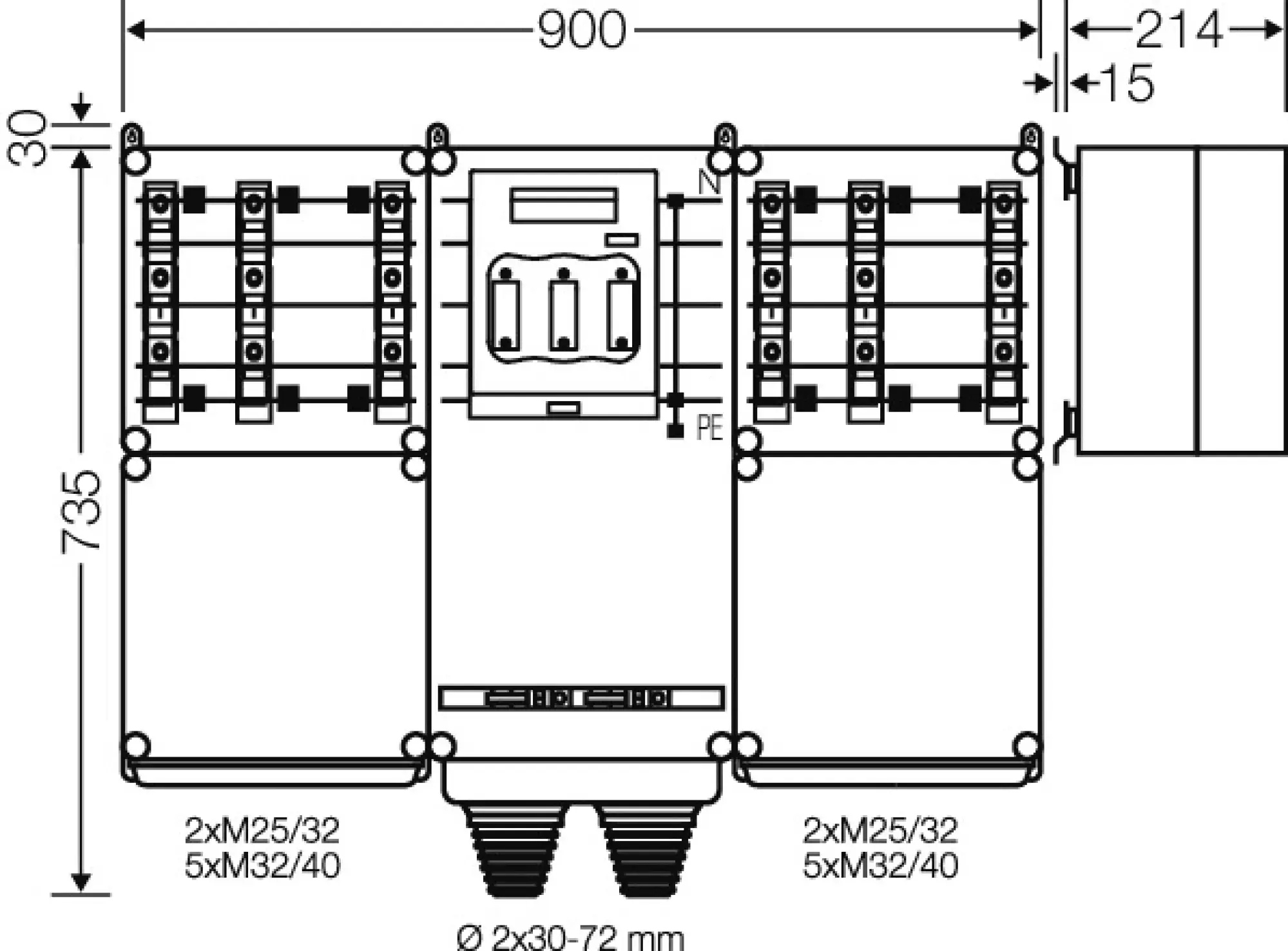 Hensel 20001164 PV-Wechselrichter-Sammler, 140kVA, 3-phasige Wechselrichter Mi PV 5323 (img_003) Hensel 20001164 PV-Wechselrichter-Sammler, 140kVA, 3-phasige Wechselrichter Mi PV 5323 (img_003)