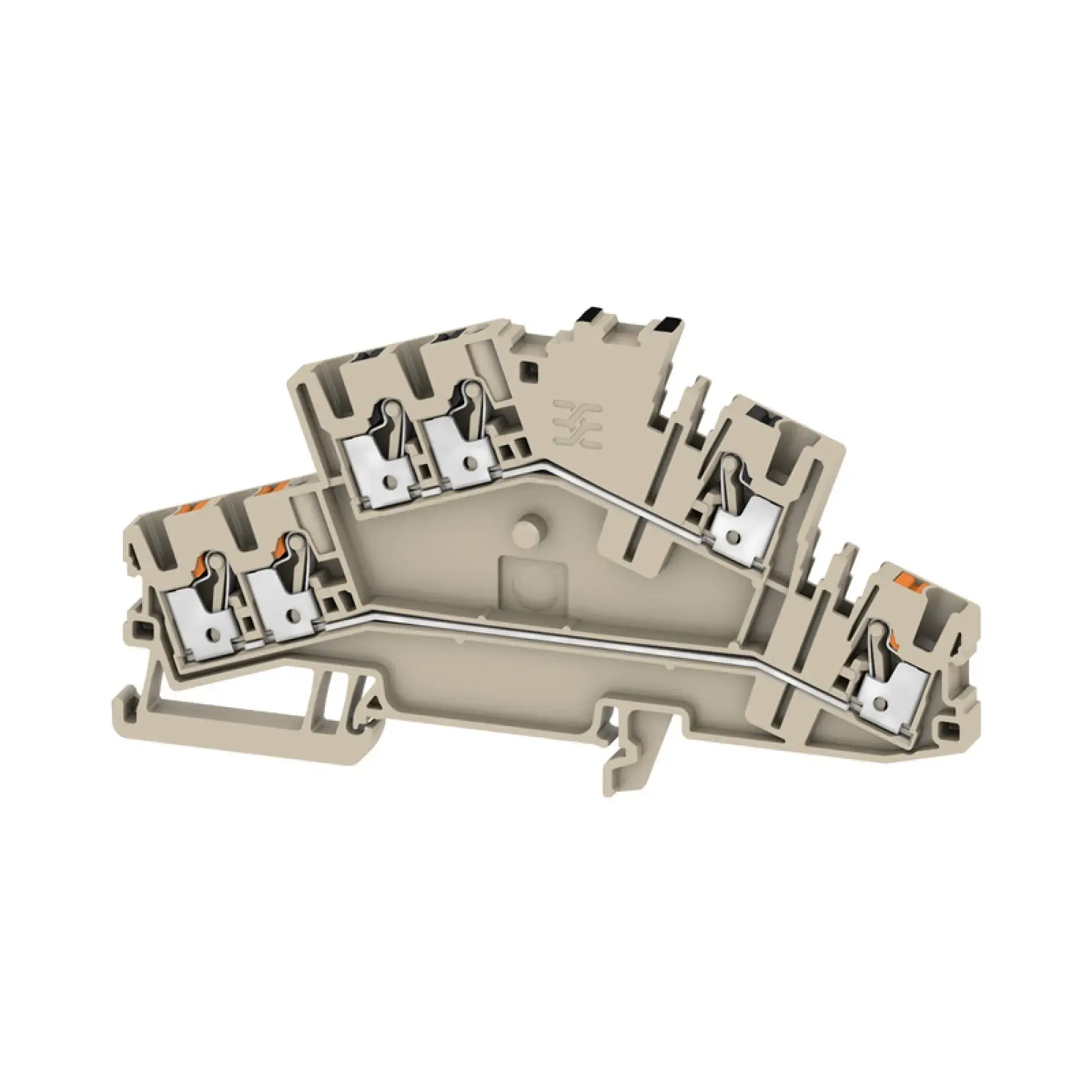 Weidmüller 2766890000 Multi-tier modular terminal, PUSH IN, dark beige, 2.5 mm², 800 V, 800 V, Number of connections: 6, Number of levels: 2, TS 35, V-0, Wemid (img_001) Weidmüller 2766890000 Multi-tier modular terminal, PUSH IN, dark beige, 2.5 mm², 800 V, 800 V, Number of connections: 6, Number of levels: 2, TS 35, V-0, Wemid (img_001)