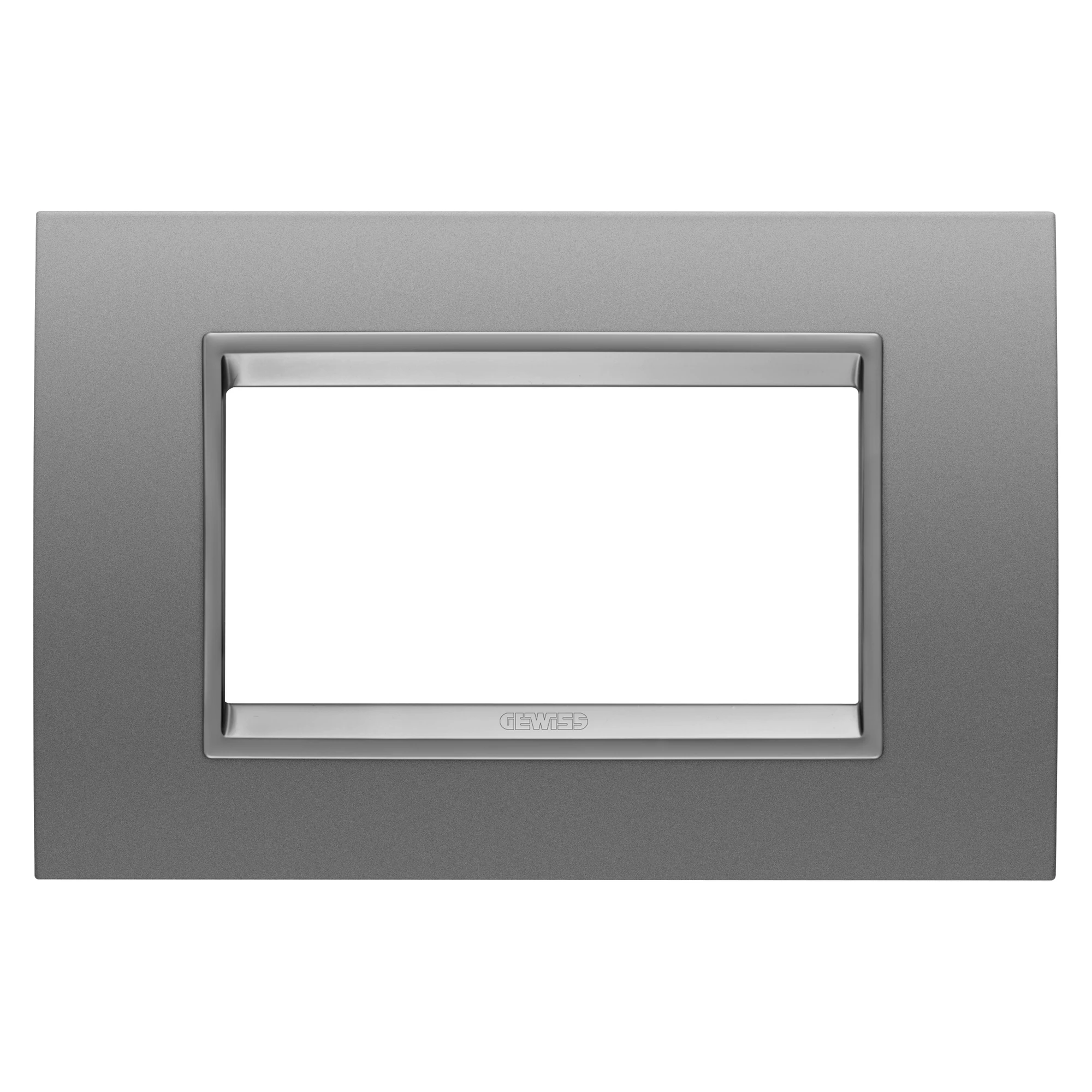 GEWISS GW16204XA LUX PLATE - IN METAL - 4 MODULES - MONOCHROME ALUMINIUM - CHORUSMART (img_001)