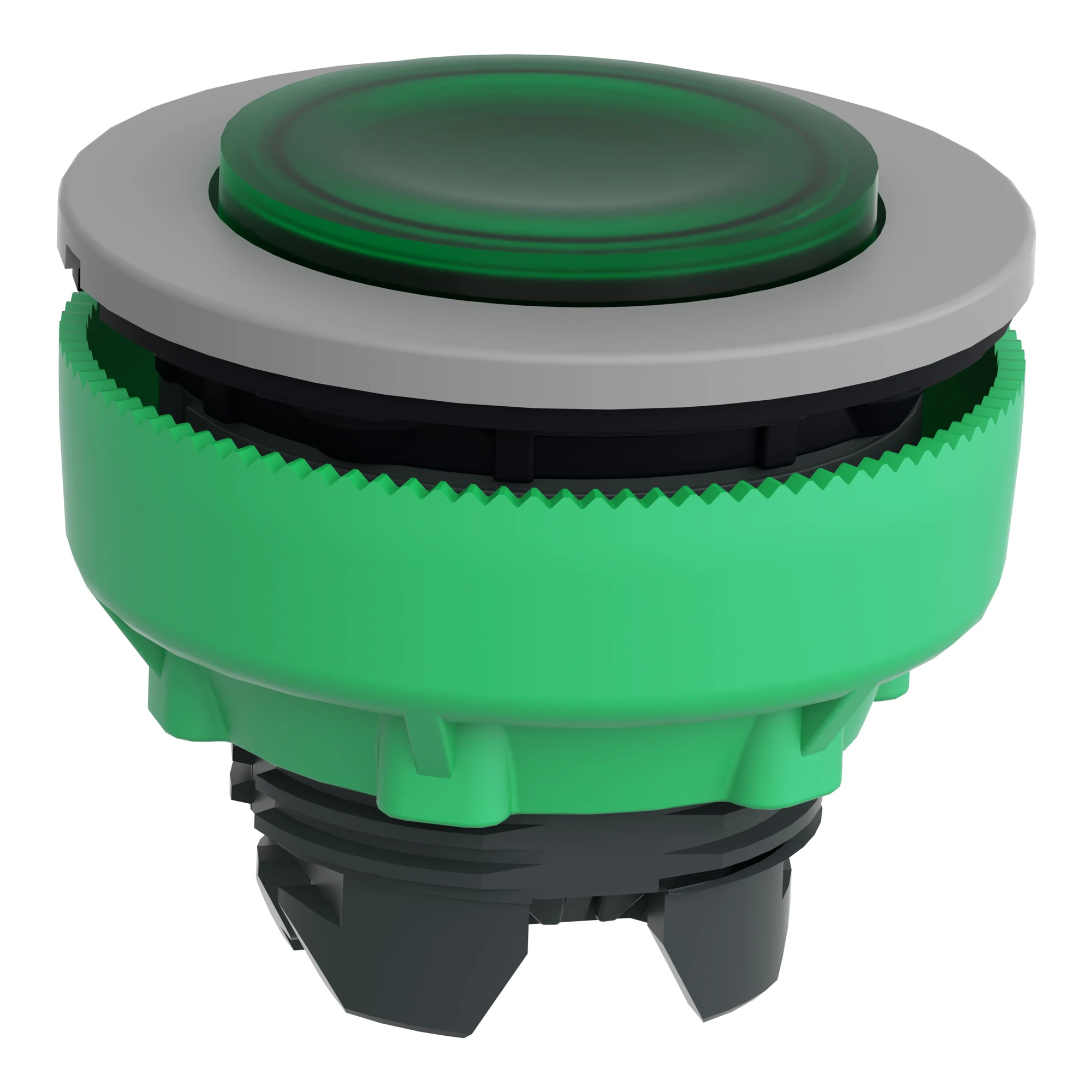 Schneider Electric ZB5FH33C0 Illuminated Push Button, Front Element, Harmony XB5F, Plastic, 30mm, Light Grey, Green, Projecting, Unlabeled, Latching (img_004)