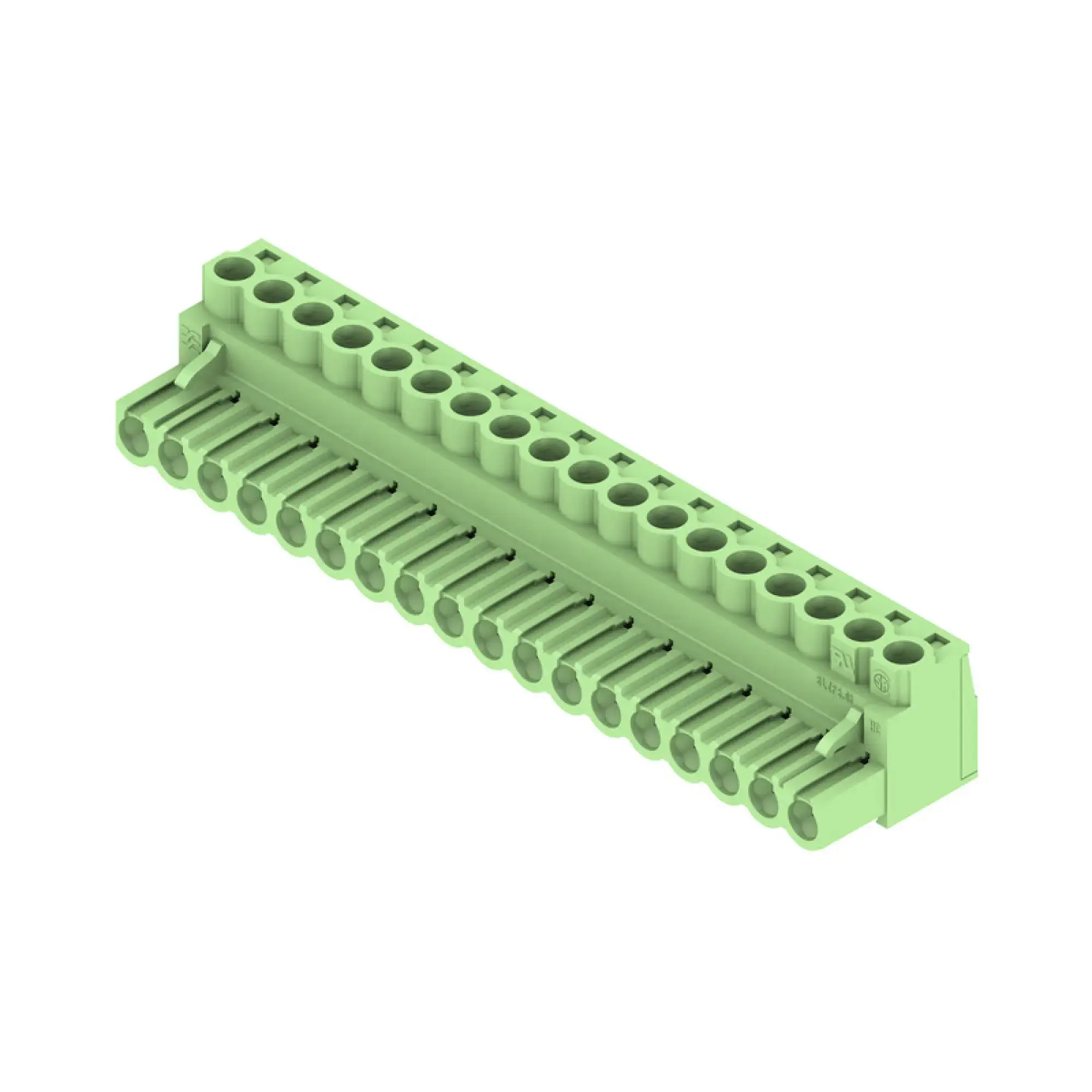 Weidmüller 1410330000 PCB connector (wire connection), 320 V, 23 A, Pitch in mm: 5.08, 4 mm², Number of poles: 18, Clamping yoke connection, Box (img_001)
