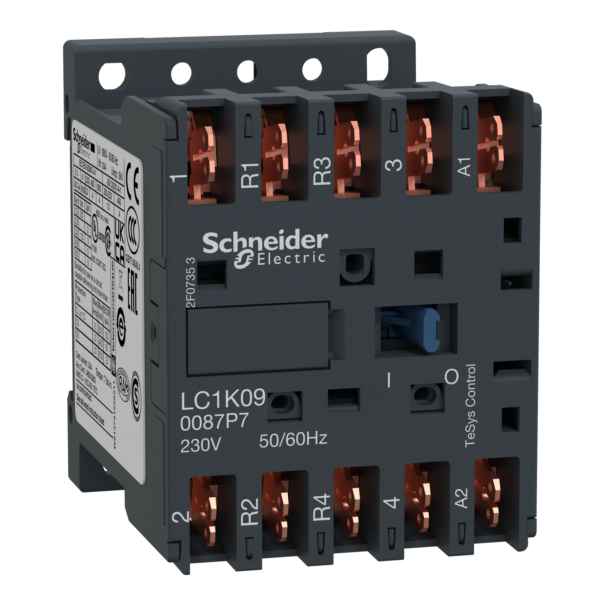 Schneider Electric LC1K090087P7 Power contactor LC1K 4p, coil 230 V AC (img_001)