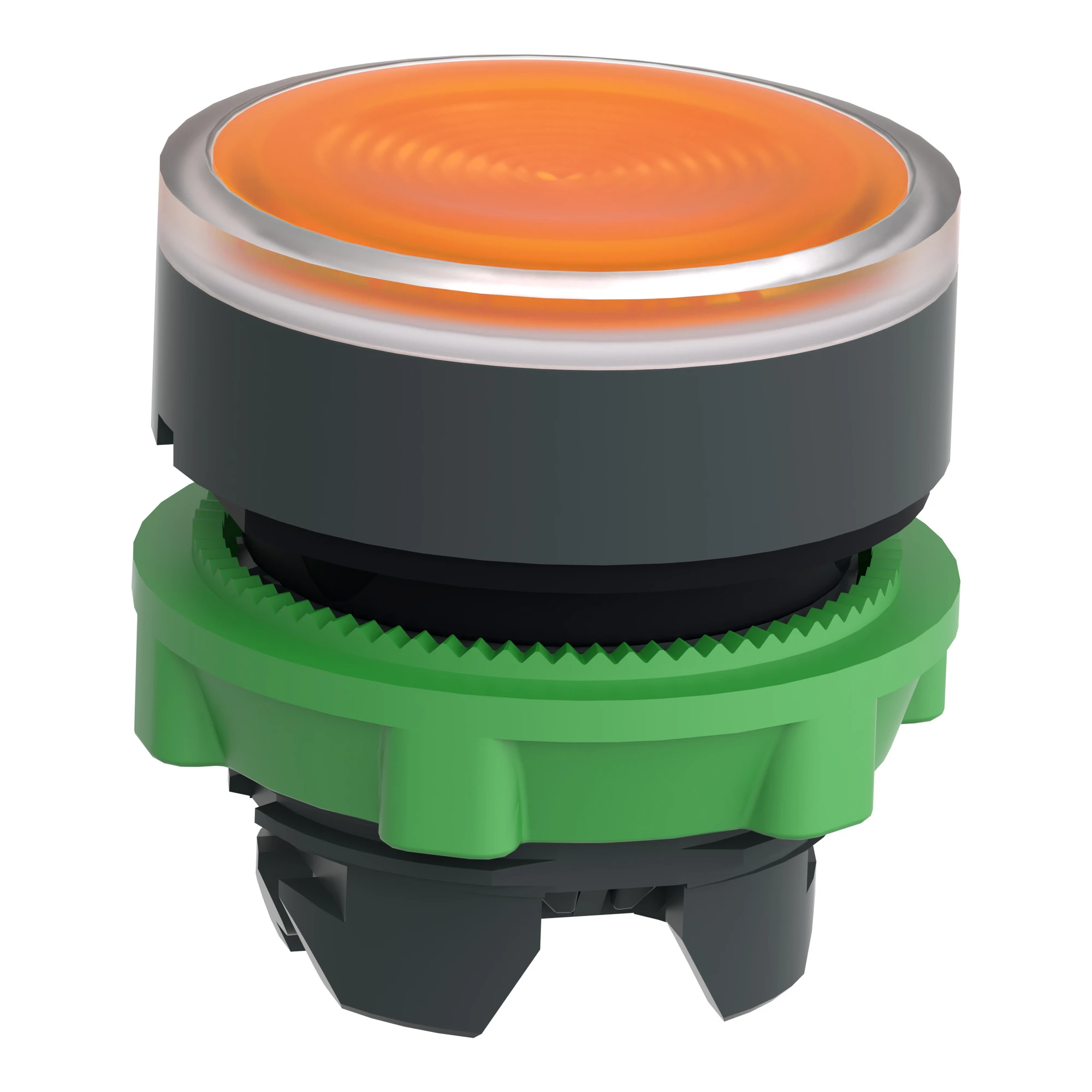Schneider Electric ZB5AW353S Illuminated Pushbutton, Front Element, Harmony XB5, Plastic, 22mm, Orange, for Universal LED, Grooved Dome (img_005)