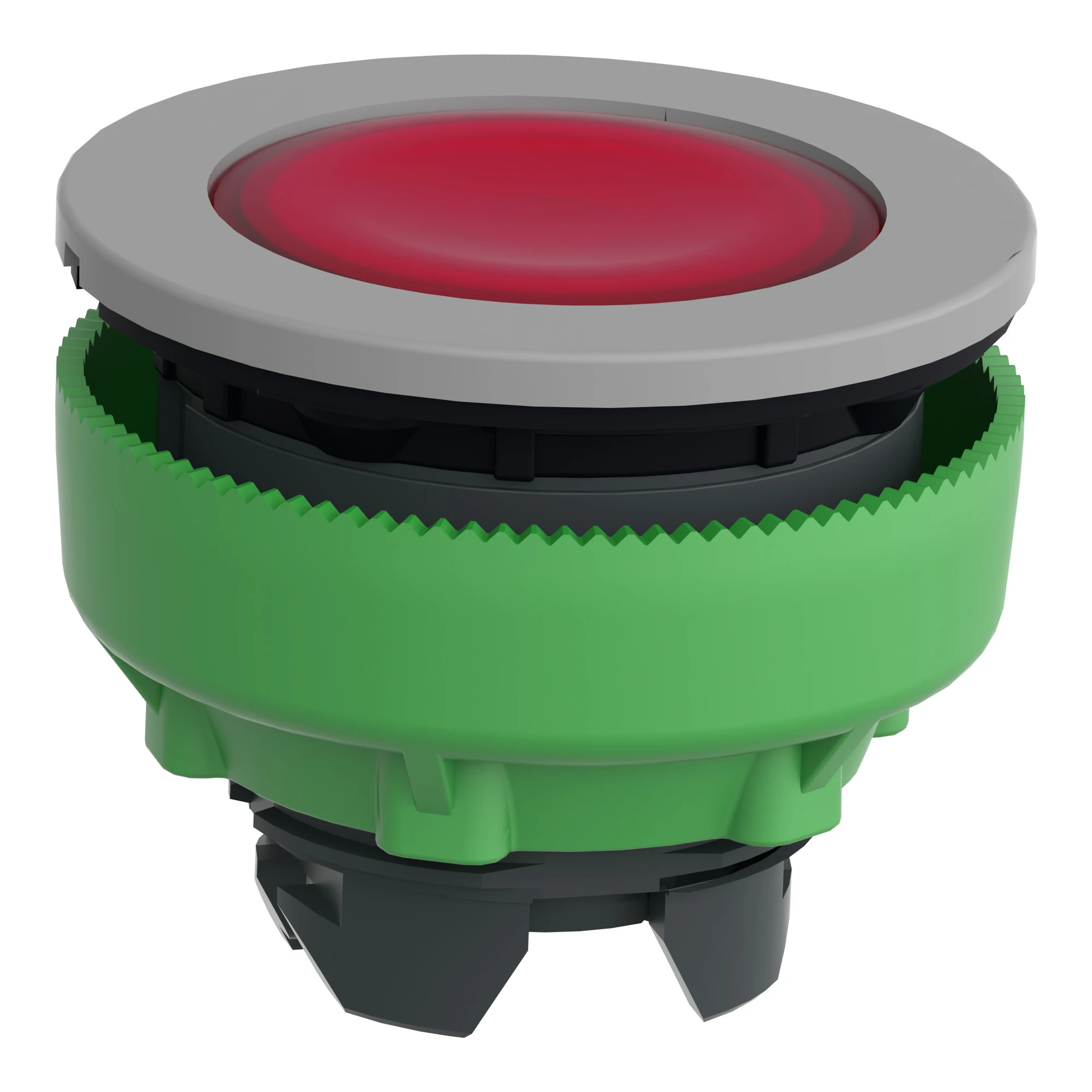 Schneider Electric ZB5FW343C0 Illuminated pushbutton, front element, Harmony XB5F, plastic, 30mm, light gray, red, for universal LED (img_005)
