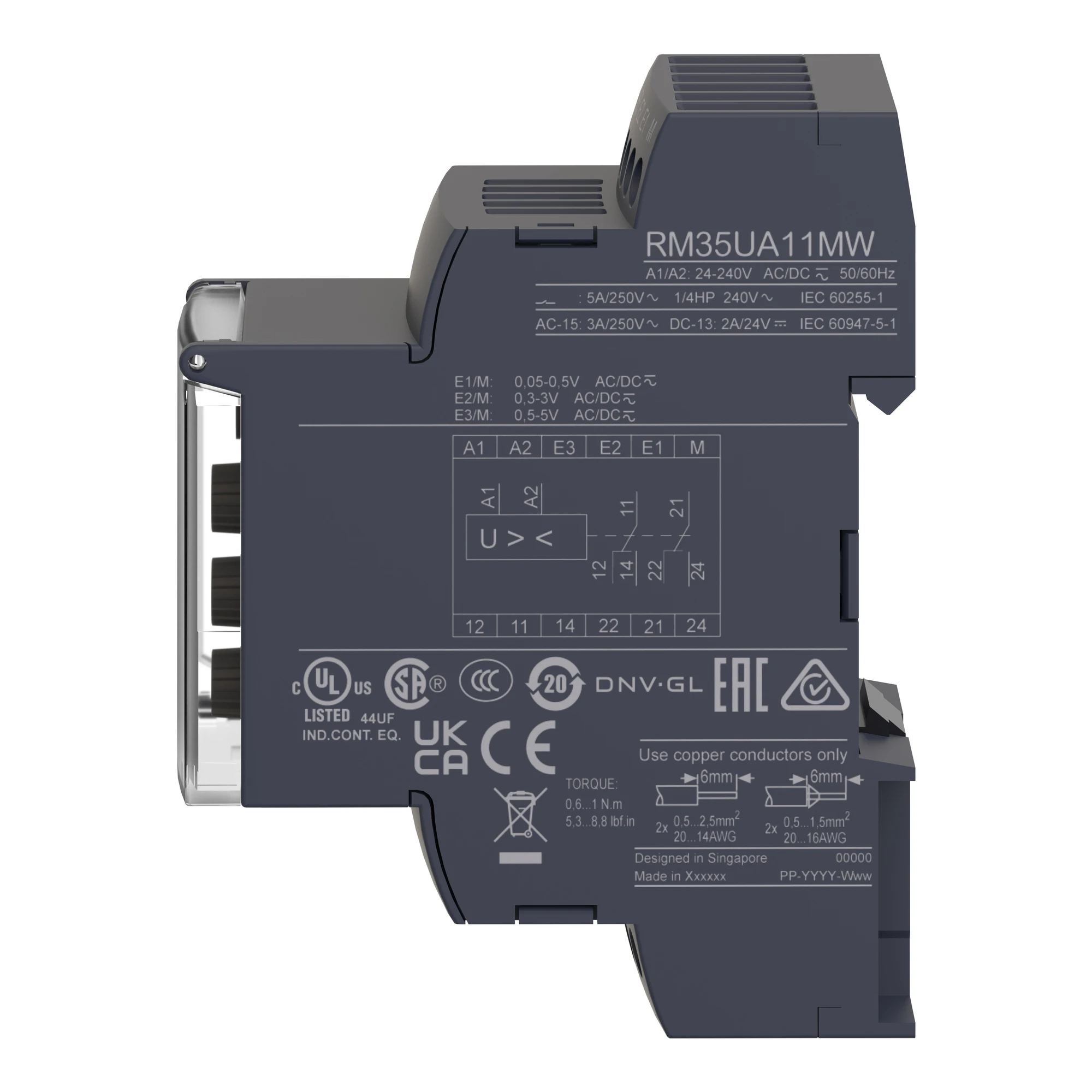 Schneider Electric RM35UA11MW Multifunction Voltage Monitor, 0.05-5 V, 24-240VAC/DC, 2 W (img_007) Schneider Electric RM35UA11MW Multifunction Voltage Monitor, 0.05-5 V, 24-240VAC/DC, 2 W (img_007)