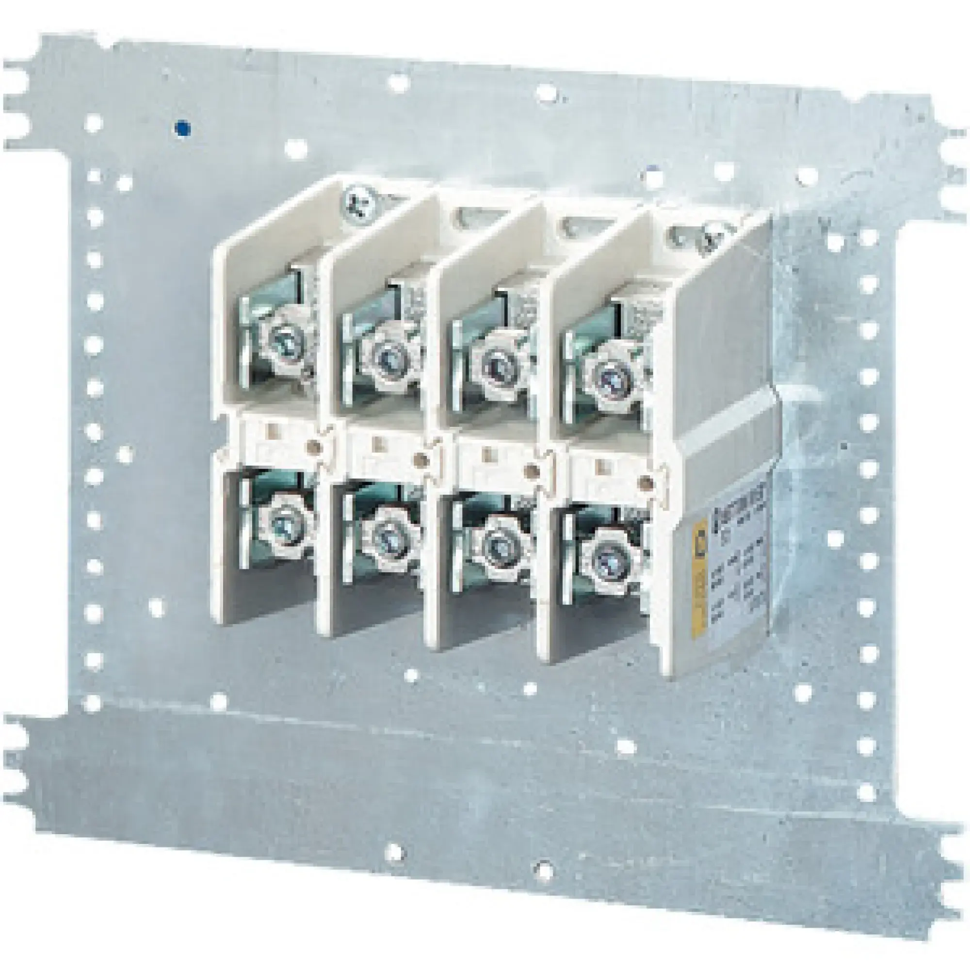 Hensel 2000507 Einspeisungsklemme, 150 qmm, 4polig, auf Einbauplatte Mi VE 120 (img_002) Hensel 2000507 Einspeisungsklemme, 150 qmm, 4polig, auf Einbauplatte Mi VE 120 (img_002)