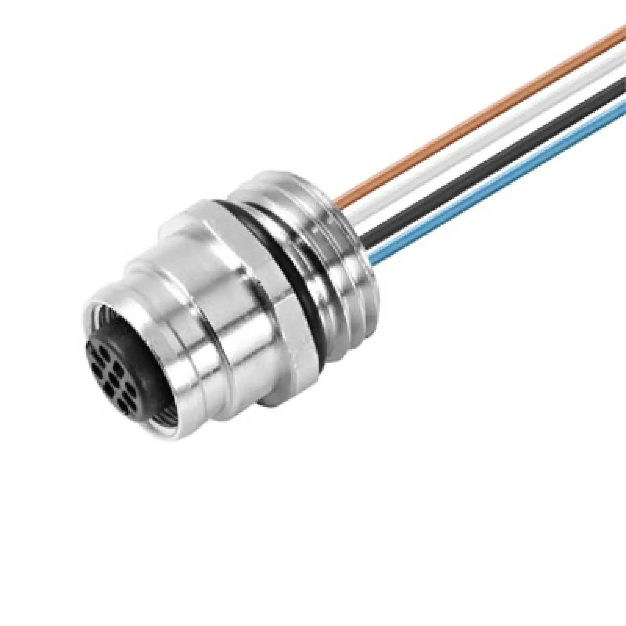 Weidmüller 1513040000 Round plug ,Built-in (with cable), M12, Number of poles: 4, 1 m (img_001)