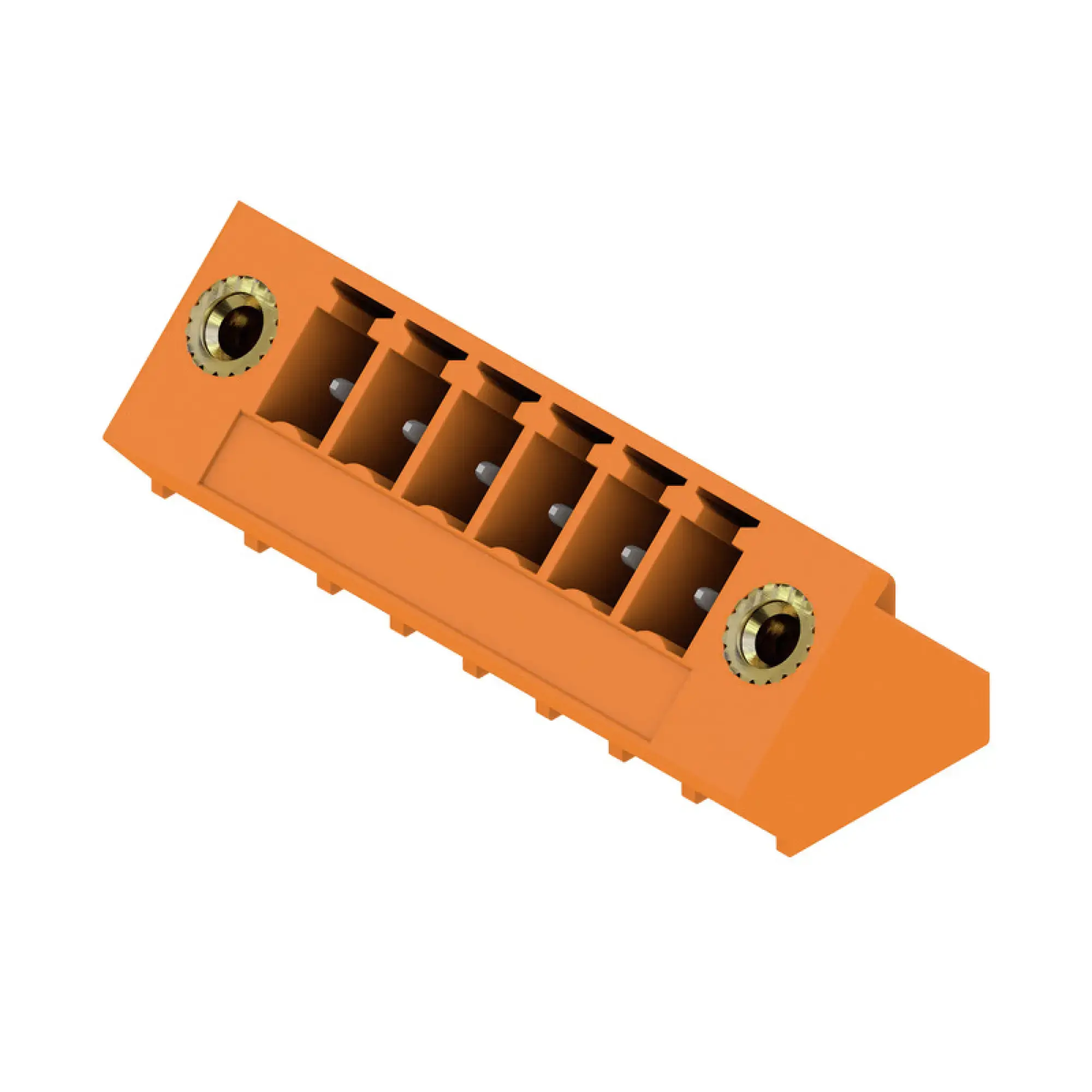 Weidmüller 1976780000 PCB connector (board connection), 160 V, 17.5 A, Pitch in mm: 3.81, Number of poles: 6, THT solder connection, Box (img_001)
