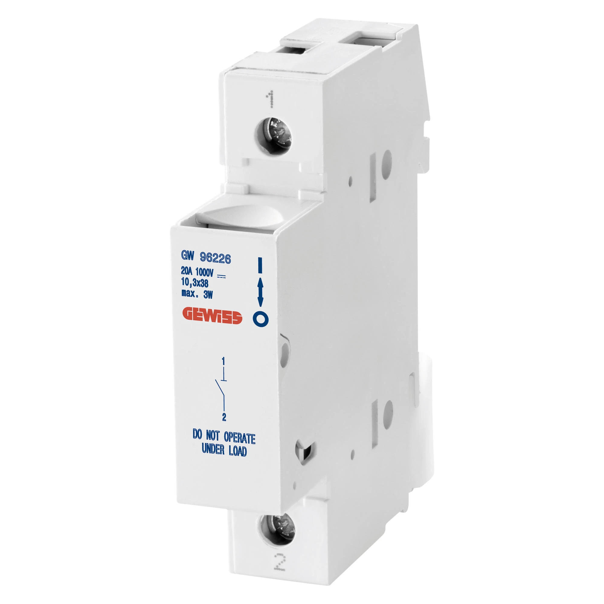 GEWISS GW96226 Sicherungslasttrennschalter 1000V DC 20A 1P Zylindersicherung 10.3x38 1TE (img_001) GEWISS GW96226 Sicherungslasttrennschalter 1000V DC 20A 1P Zylindersicherung 10.3x38 1TE (img_001)
