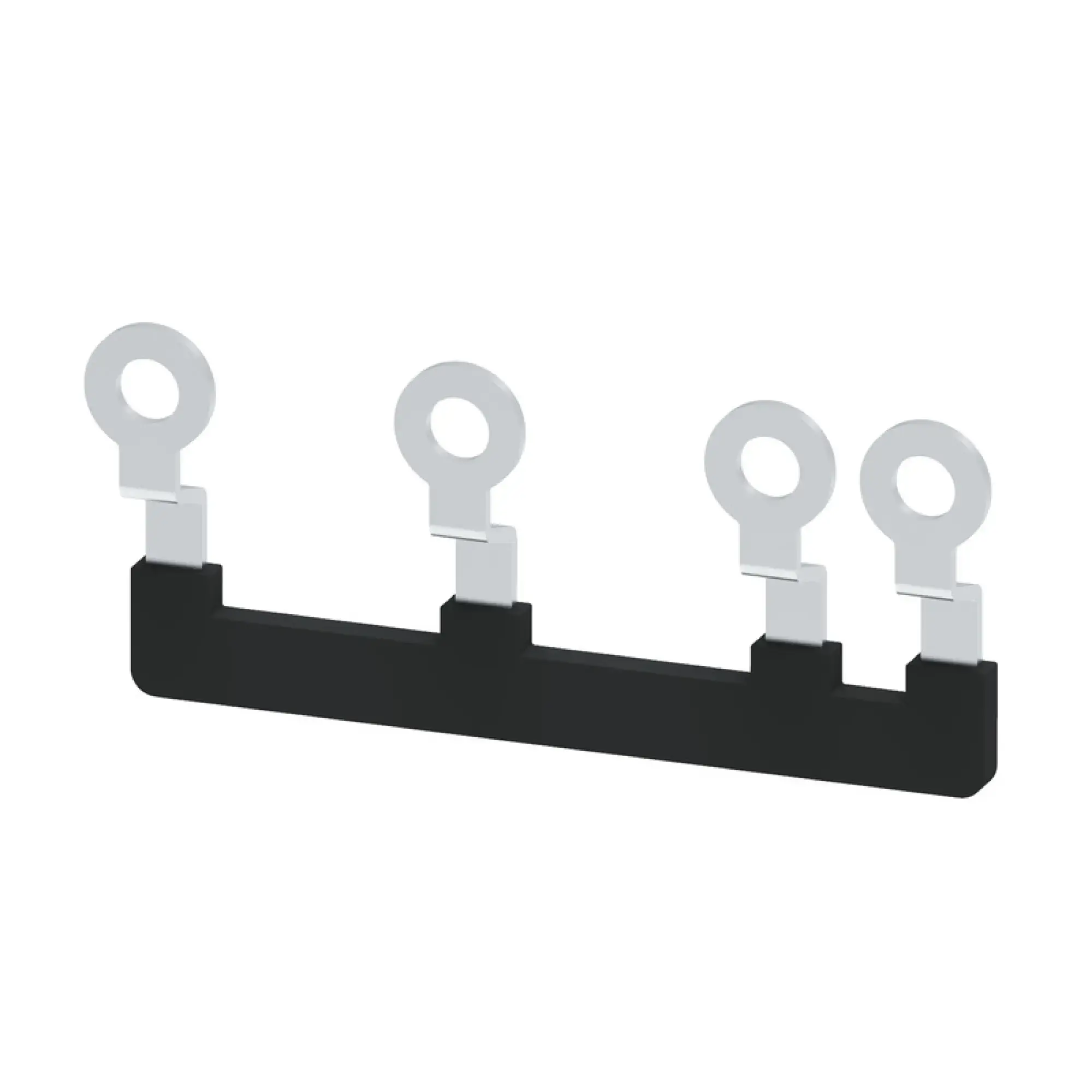 Weidmüller 2615180000 Cross-connector (terminal), when screwed in, black, 41 A, Number of poles: 4, Pitch in mm: 22.00, Insulated: Yes, Width: 60.6 mm (img_001)