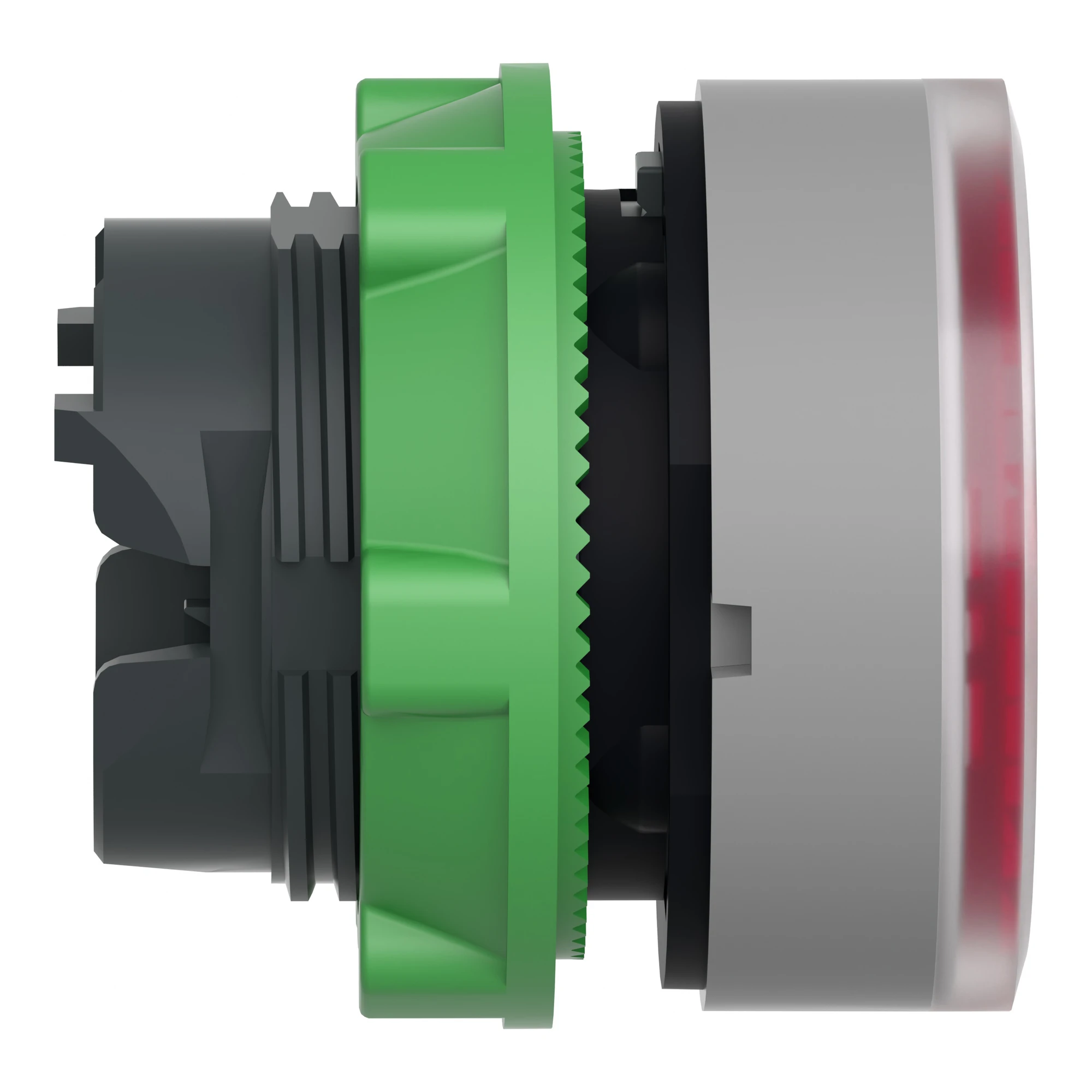Schneider Electric ZB5AA48C0 Illuminated pushbutton, front element, Harmony XB5, plastic, 22mm, light grey, red, for universal LED, for insert label (img_004)