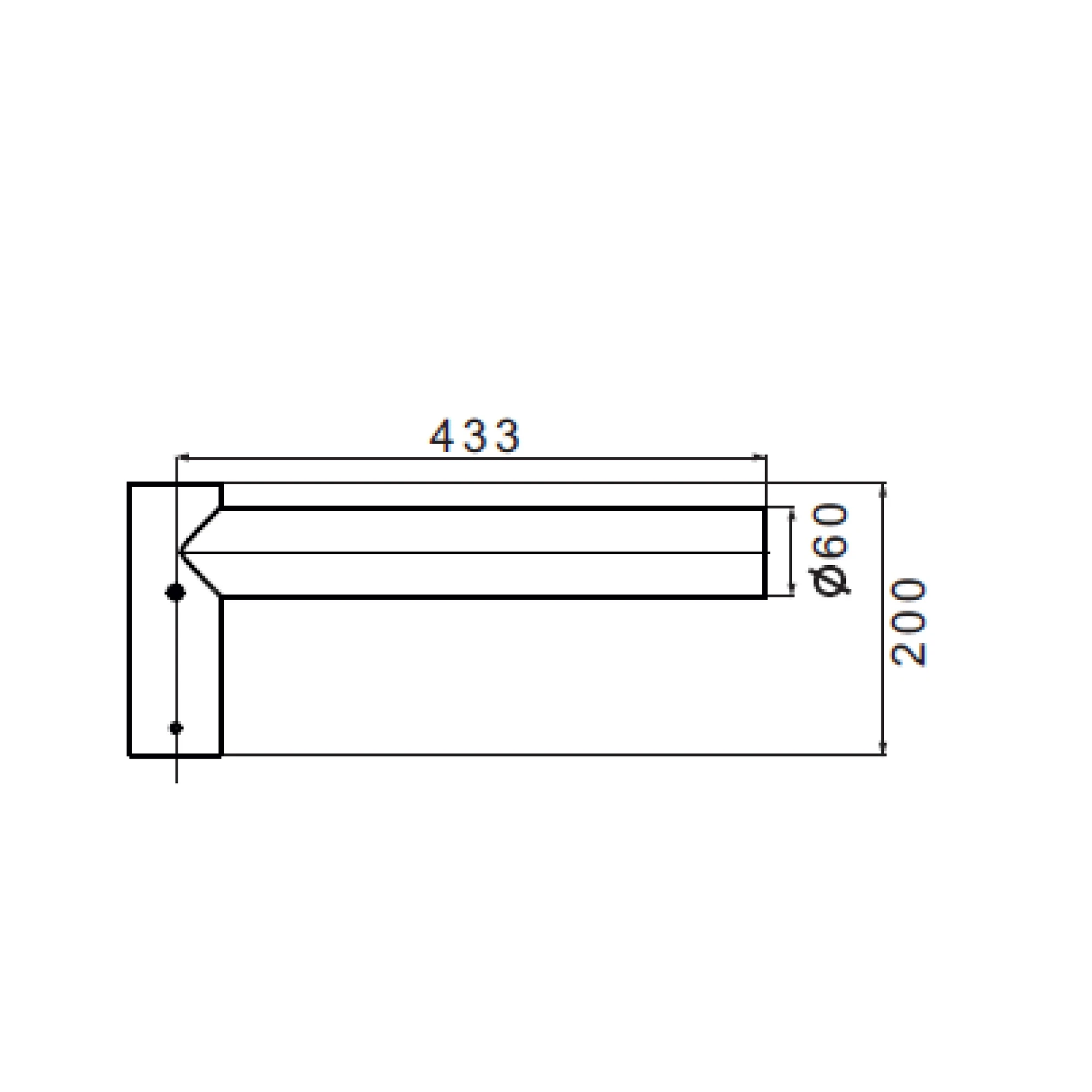 GEWISS GW87881 URBAN [O3] - SINGLE POLE HEAD BRACKET 0.4 M - GRAPHITE GREY (img_002)