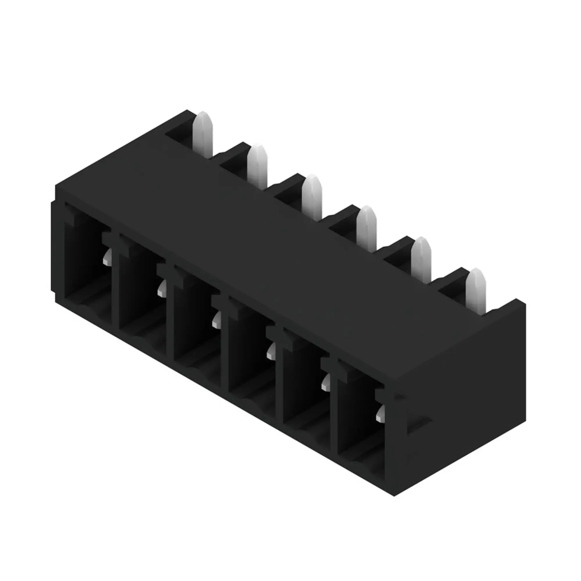 Weidmüller 1036870000 PCB connector (board connection), 160 V, 17.5 A, Pitch in mm: 3.81, Number of poles: 6, THT/THR solder connection, Box (img_001)