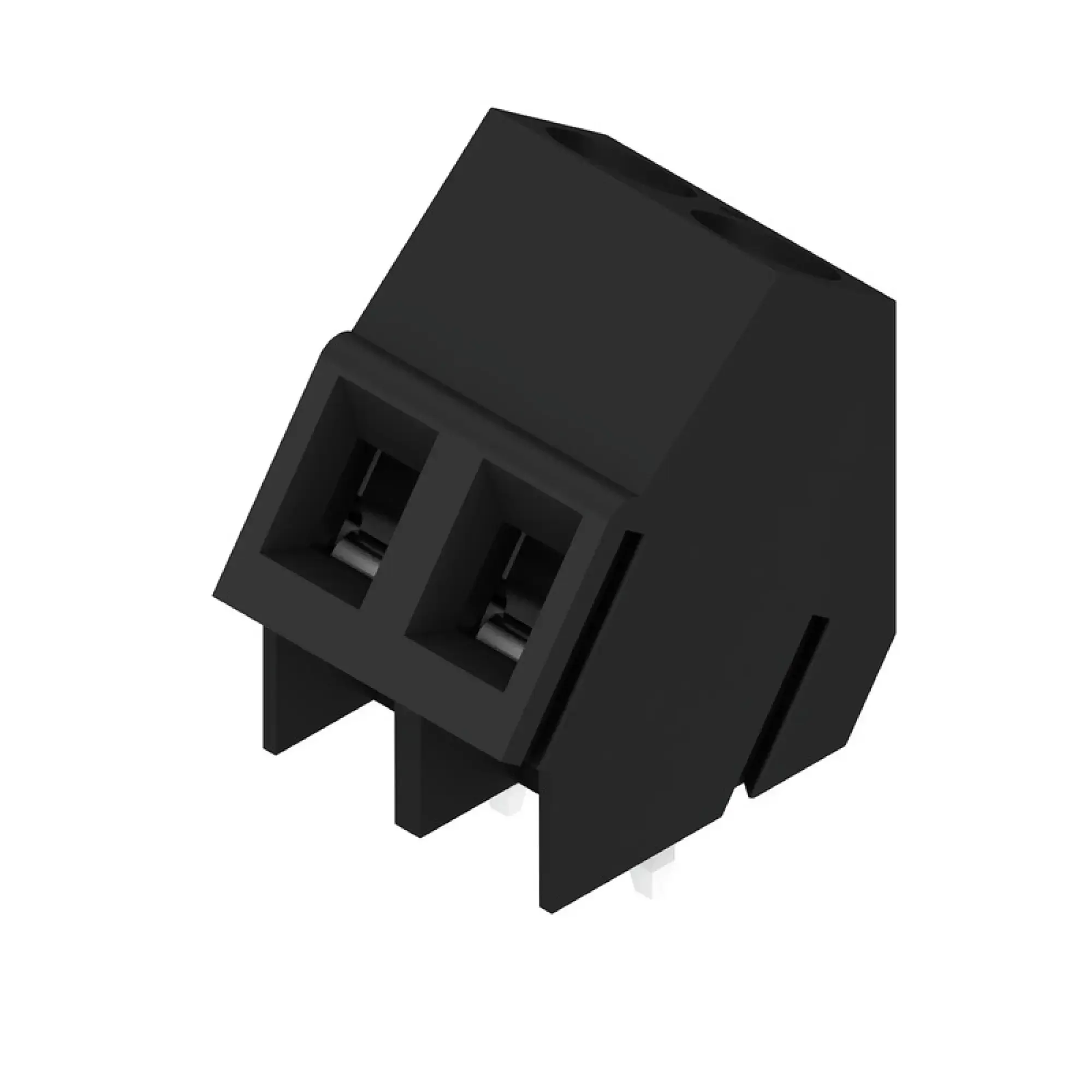 Weidmüller 1716060000 PCB terminal, 320 V, 17.5 A, Pitch in mm: 5.08, 2.5 mm², Number of poles: 2, Clamping yoke connection, THT solder connection, 135°, Box (img_001)