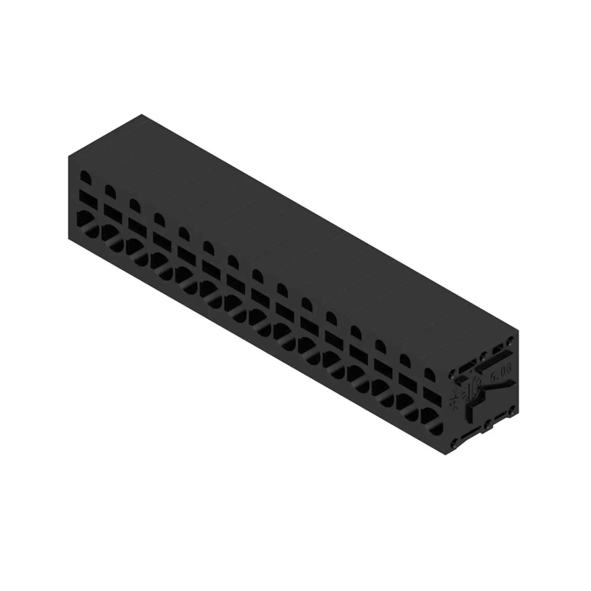 Weidmüller 1426460000 PCB terminal, 320 V, 24 A, Pitch in mm: 5.08, 2.5 mm², Number of poles: 15, PUSH IN without actuator, THT solder connection, 90°, Box (img_001)