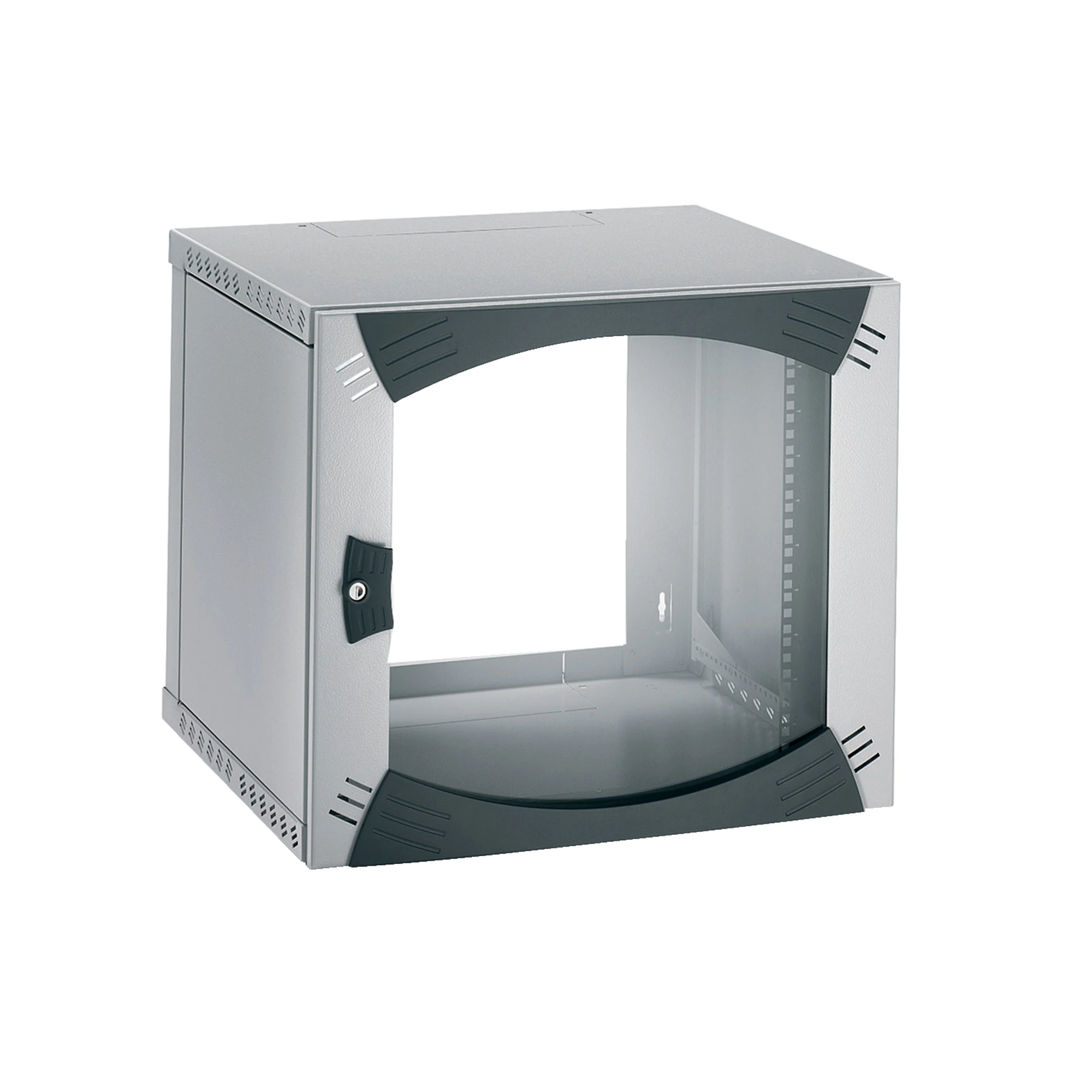 Schneider Electric NSYOPB18U4F Actassi OPB, Wall Rack, 18U W600 D400 fixed 19" glass door R7035 (img_001)