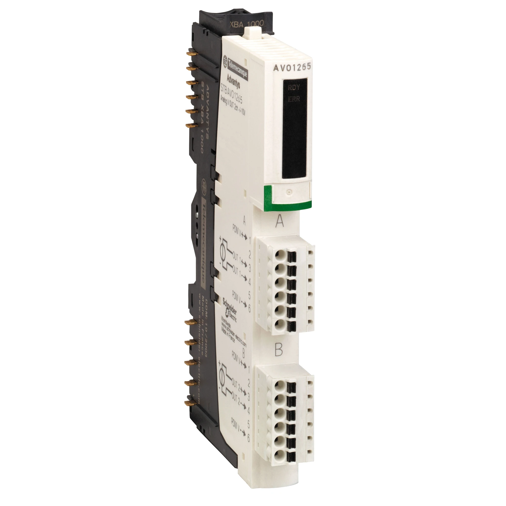 Schneider Electric STBAVO1265K Basic analog output module kit STB, +/- 10 V, 2A, 9 Bit+SG (img_001)