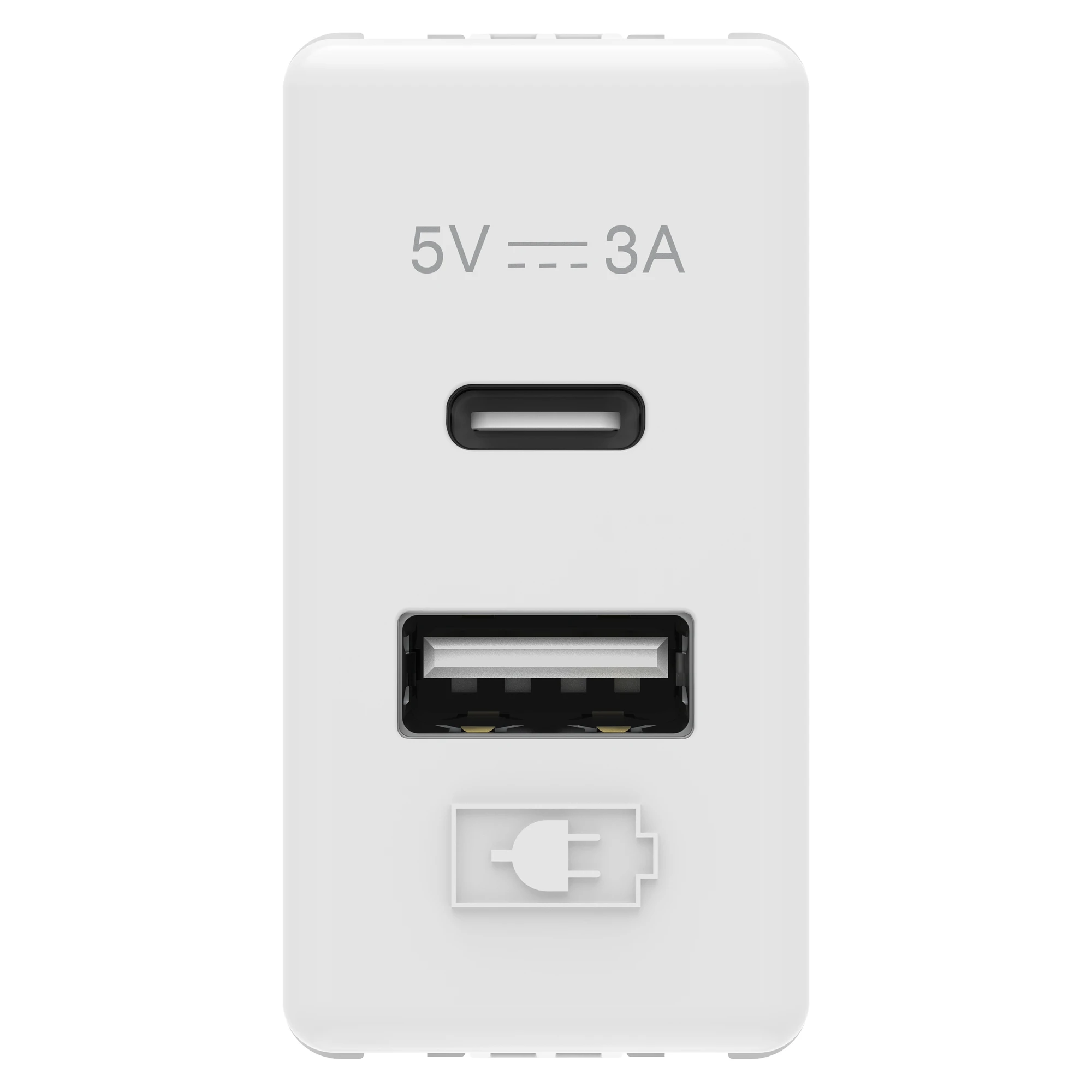 GEWISS GW20363 USB CHARGER - A+C TYPE - 3A - WHITE - SYSTEM (img_001)