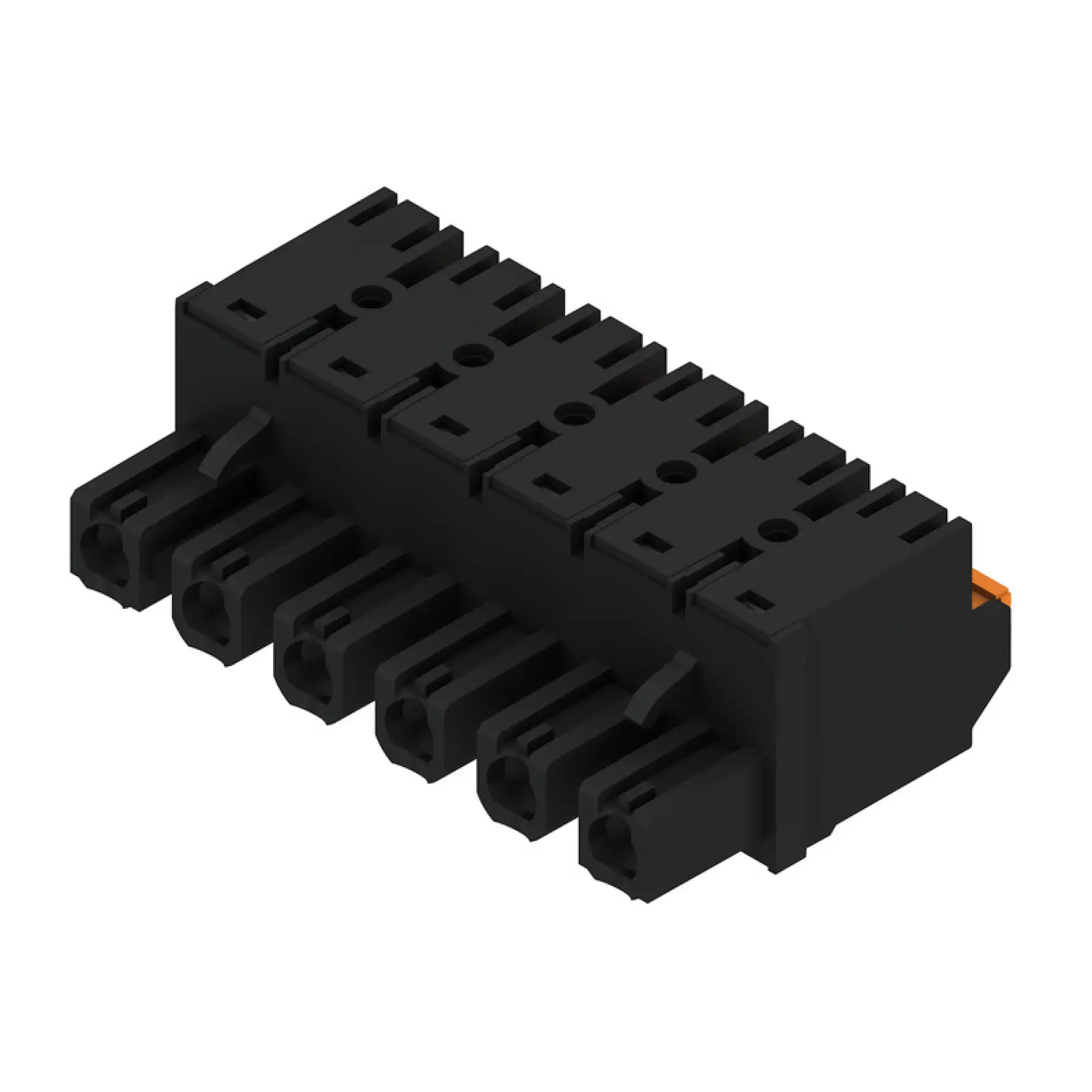 Weidmüller 1227340000 PCB connector (wire connection), 1000 V, 29 A, Pitch in mm: 7.62, 2.5 mm², Number of poles: 6, PUSH IN with actuator, Box (img_001)