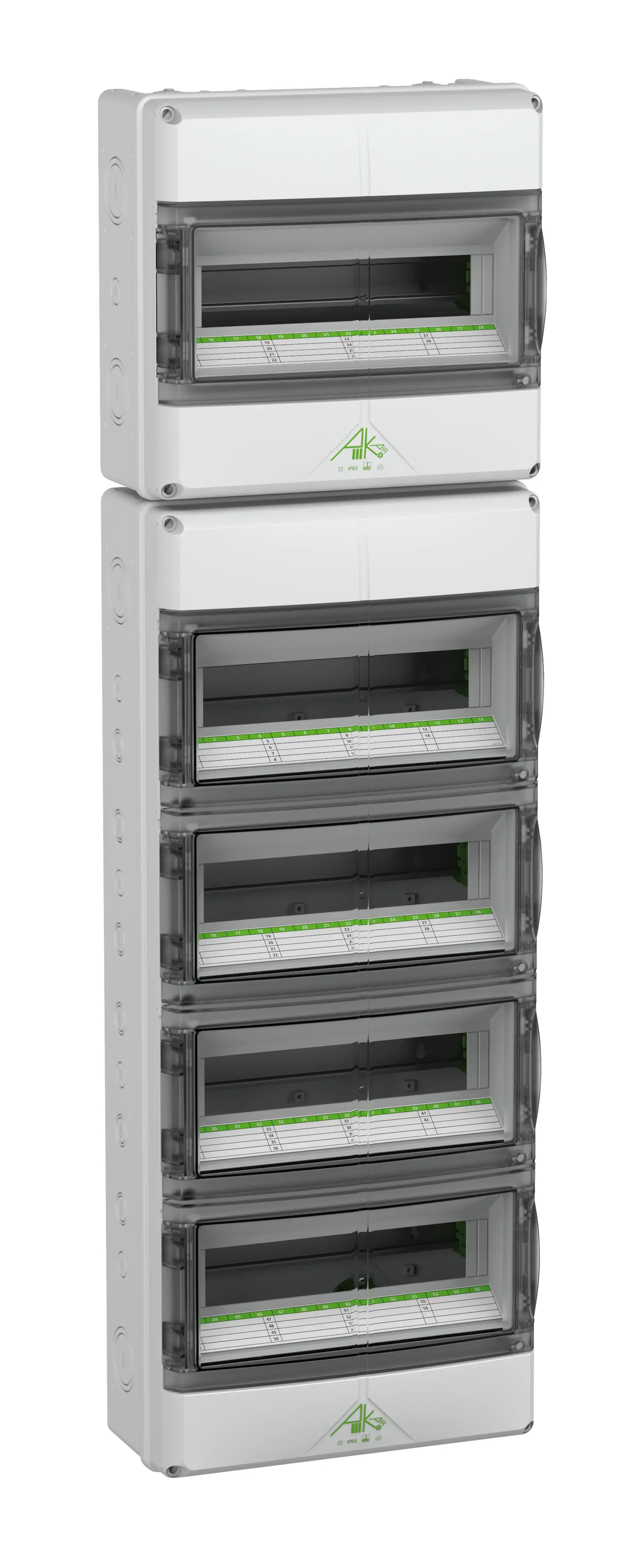 Spelsberg 73347001 Small distributions boards, Type of protection IP65, 70 TE, Impact strength IK08, Protection class II, Un 400V DC, DLG, UL-EU, VDE, Halogen free (img_001)