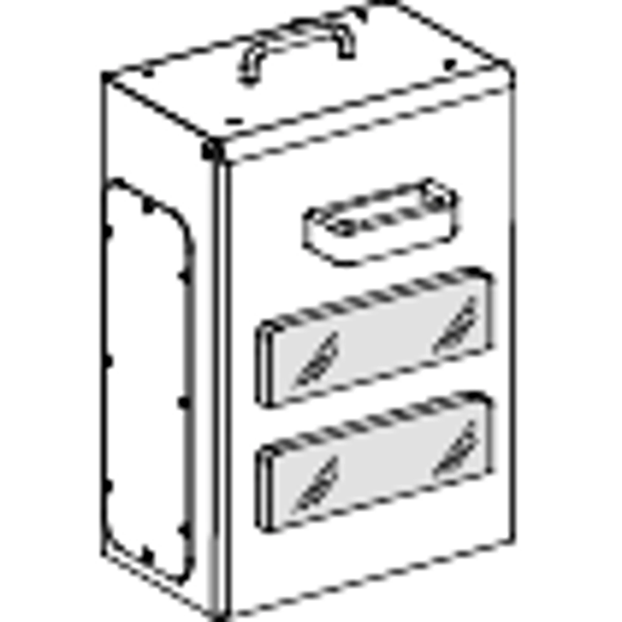 Schneider Electric KSB160SM424 KS Distribution Box, 160A, Empty, 3L+N+PE, 24 Unit Divisions (img_001)