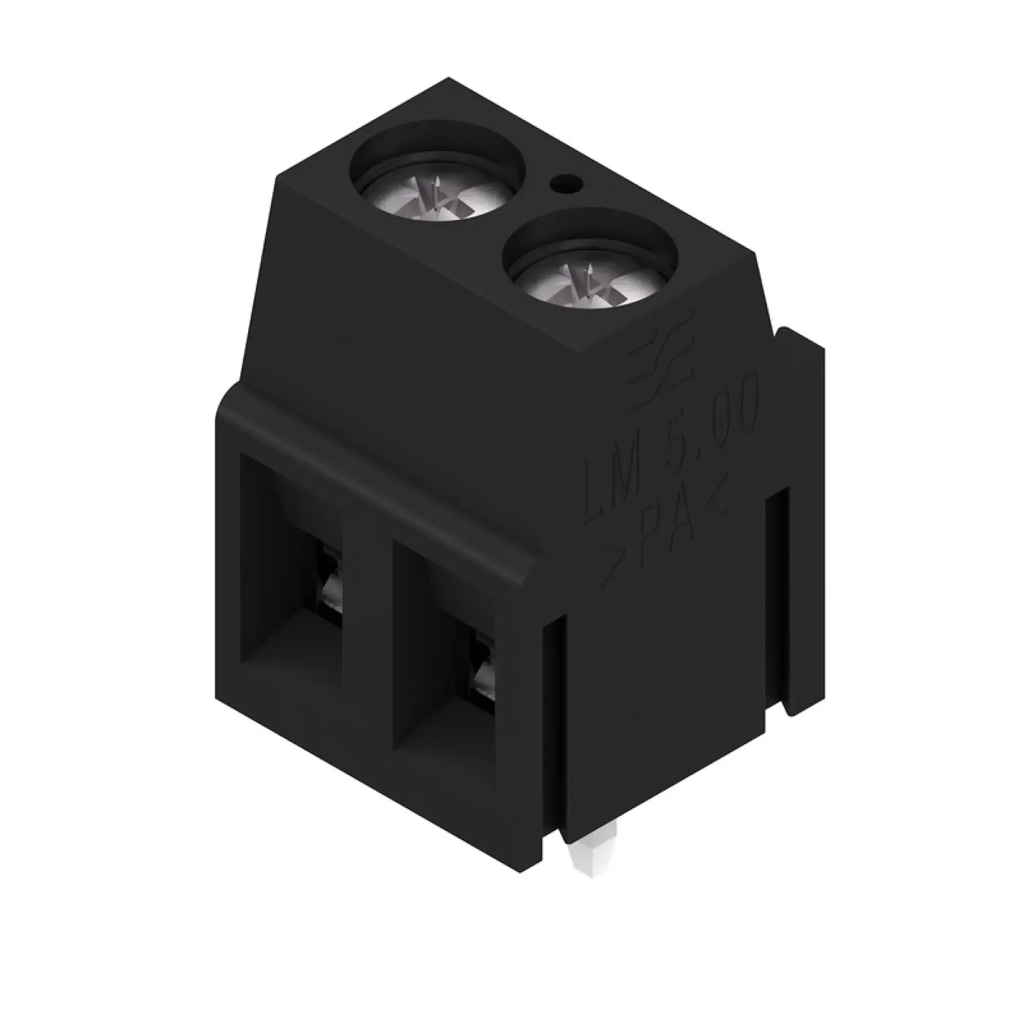 Weidmüller 1715250000 PCB terminal, 320 V, 17.5 A, Pitch in mm: 5.00, 2.5 mm², Number of poles: 2, Clamping yoke connection, THT solder connection, 90°, Box (img_001)