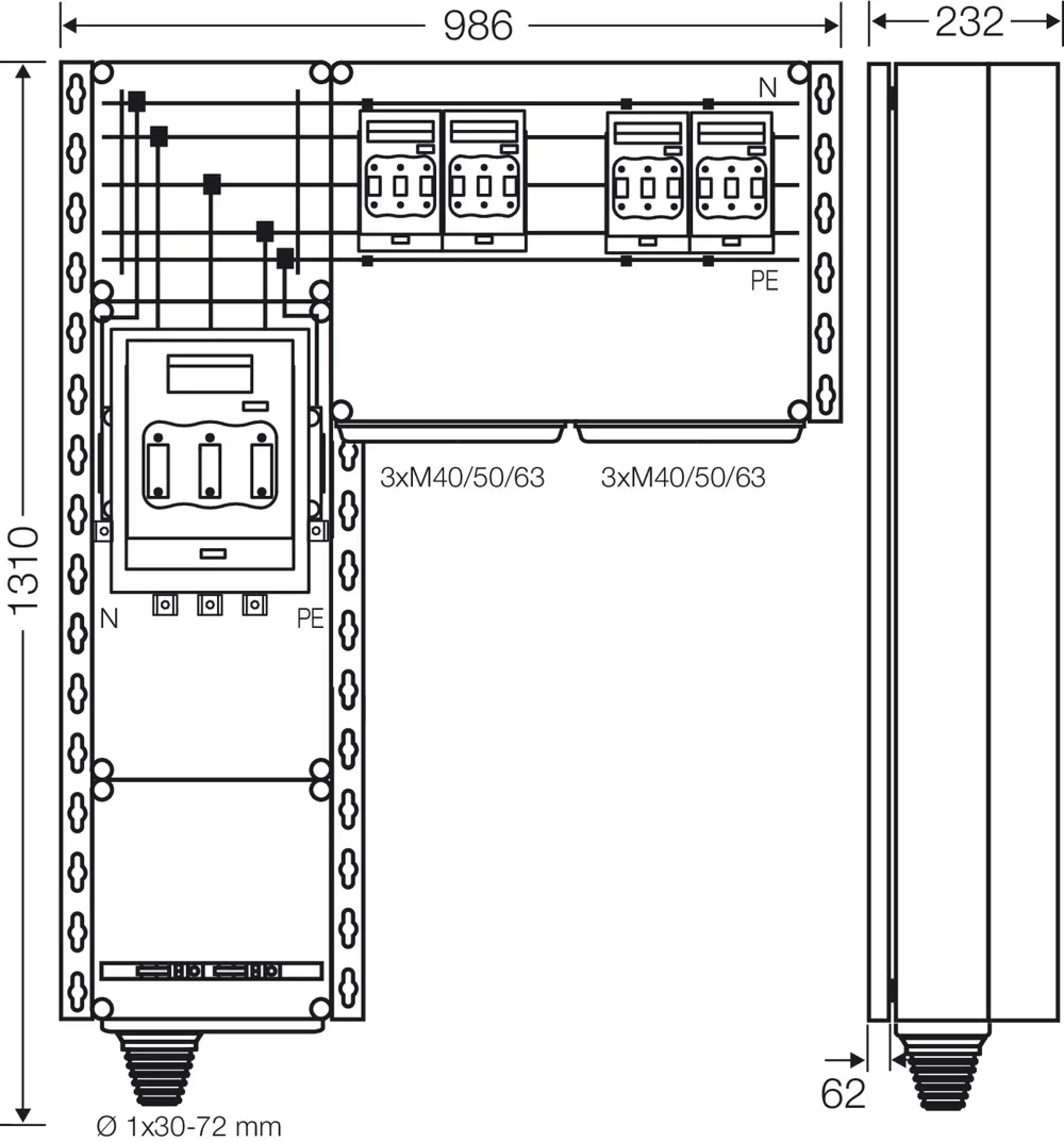 Hensel 20001585 PV-Wechselrichter-Sammler, 220kVA, 3-phasige Wechselrichter Mi PV 7346 (img_003)