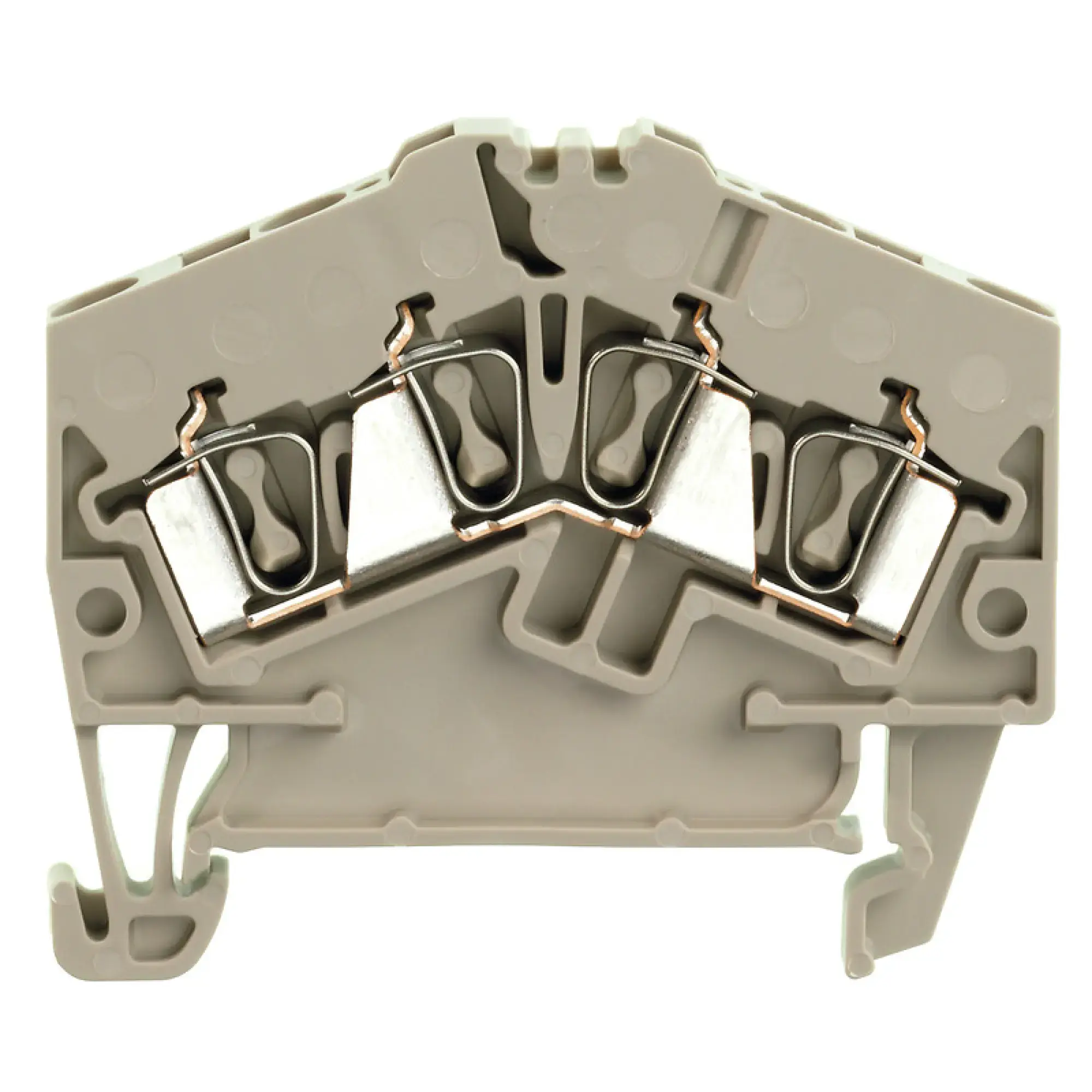 Weidmüller 1706060000 Feed-through terminal block, Tension-clamp connection, dark beige, 2.5 mm², 24 A, 800 V, Number of connections: 4 (img_001) Weidmüller 1706060000 Feed-through terminal block, Tension-clamp connection, dark beige, 2.5 mm², 24 A, 800 V, Number of connections: 4 (img_001)