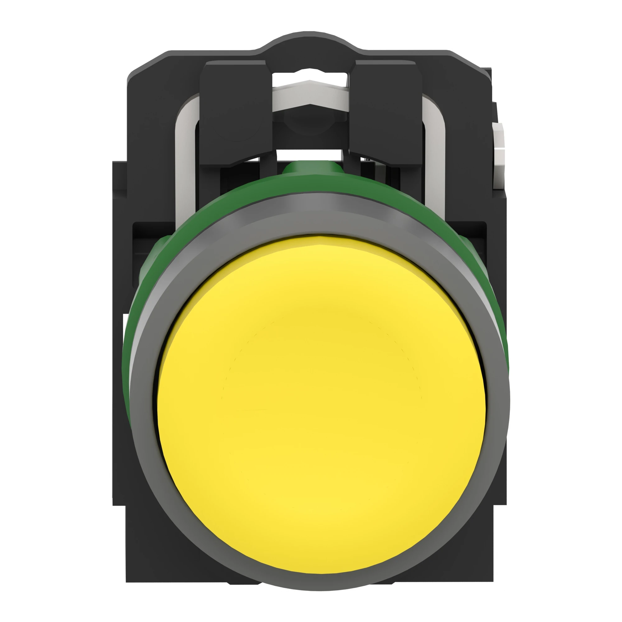 Schneider Electric XB5AP51C0 Pushbutton, Harmony XB5, plastic, projecting, light grey, yellow, unlabelled, with protective cap, 22mm, momentary, 1S (img_007) Schneider Electric XB5AP51C0 Pushbutton, Harmony XB5, plastic, projecting, light grey, yellow, unlabelled, with protective cap, 22mm, momentary, 1S (img_007)