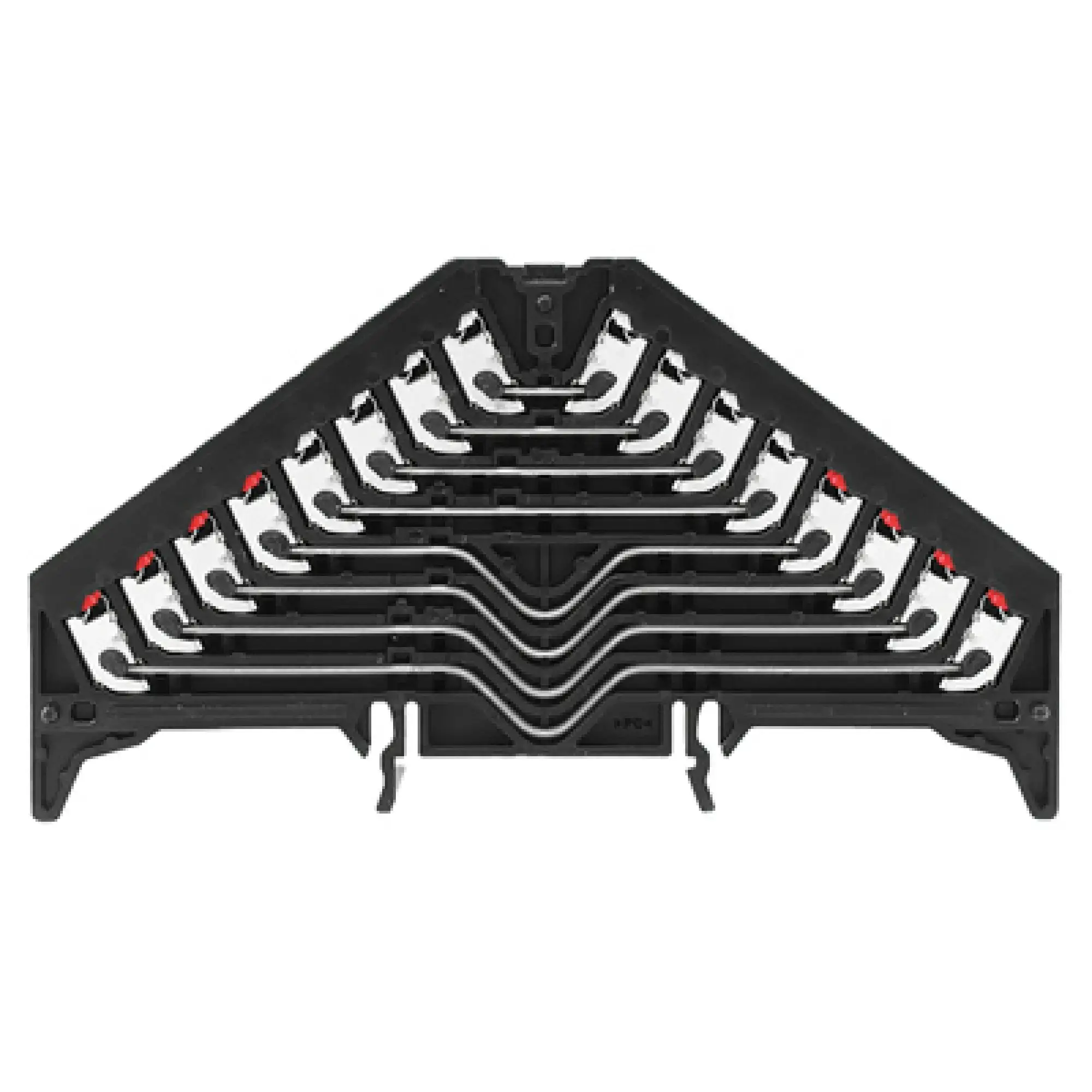 Weidmüller 1173800000 Patch distributor terminal, PUSH IN, black, 1.5 mm², 8 A, 250 V, Number of connections: 32, Number of levels: 8, TS 35 x 7.5, V-0, Polycarbonate (img_001)