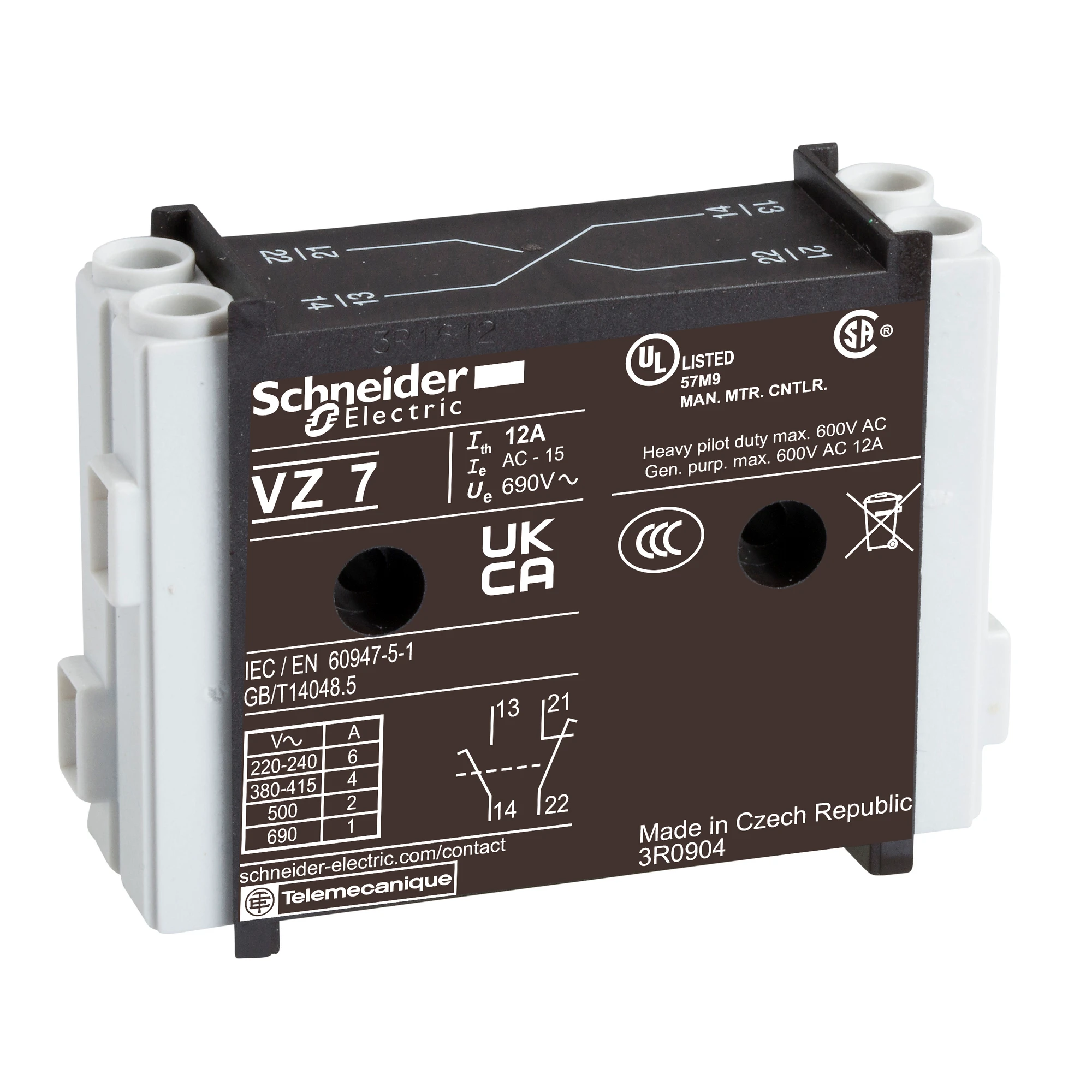Schneider Electric VZ7 Auxiliary Switch Module (img_001) Schneider Electric VZ7 Auxiliary Switch Module (img_001)