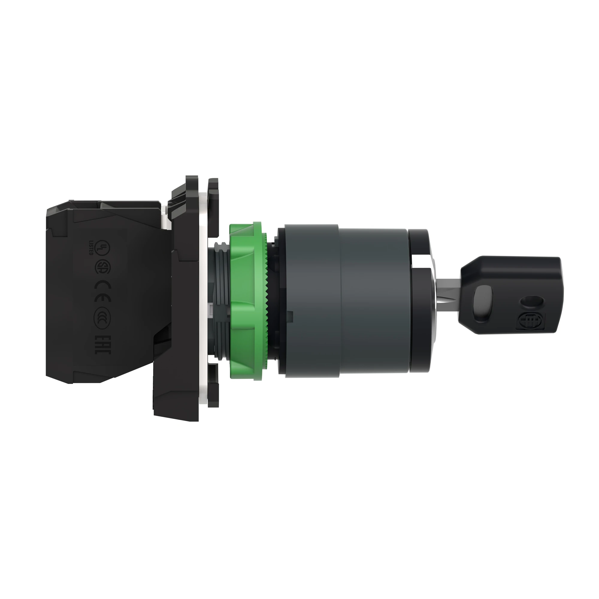 Schneider Electric XB5AG21 Key Switch, Harmony XB5, Plastic, Black, 2 Positions, 22mm, Latching, Ronis 455, 1S (img_003)