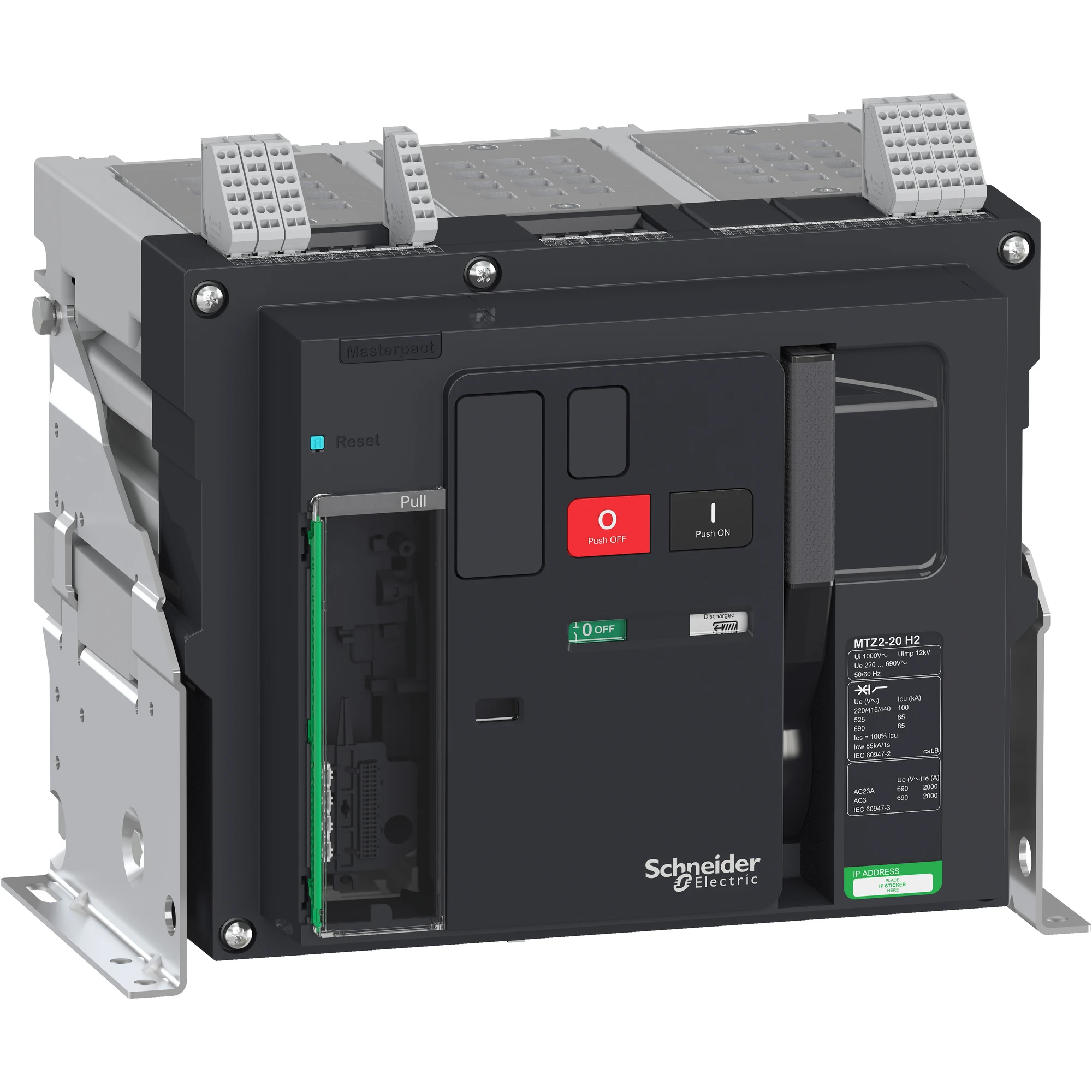 Schneider Electric LV848058 MasterPact MTZ2 2000A H2 Icu=100kA/440V 3P Basic switch Fixed-mounted (img_001)