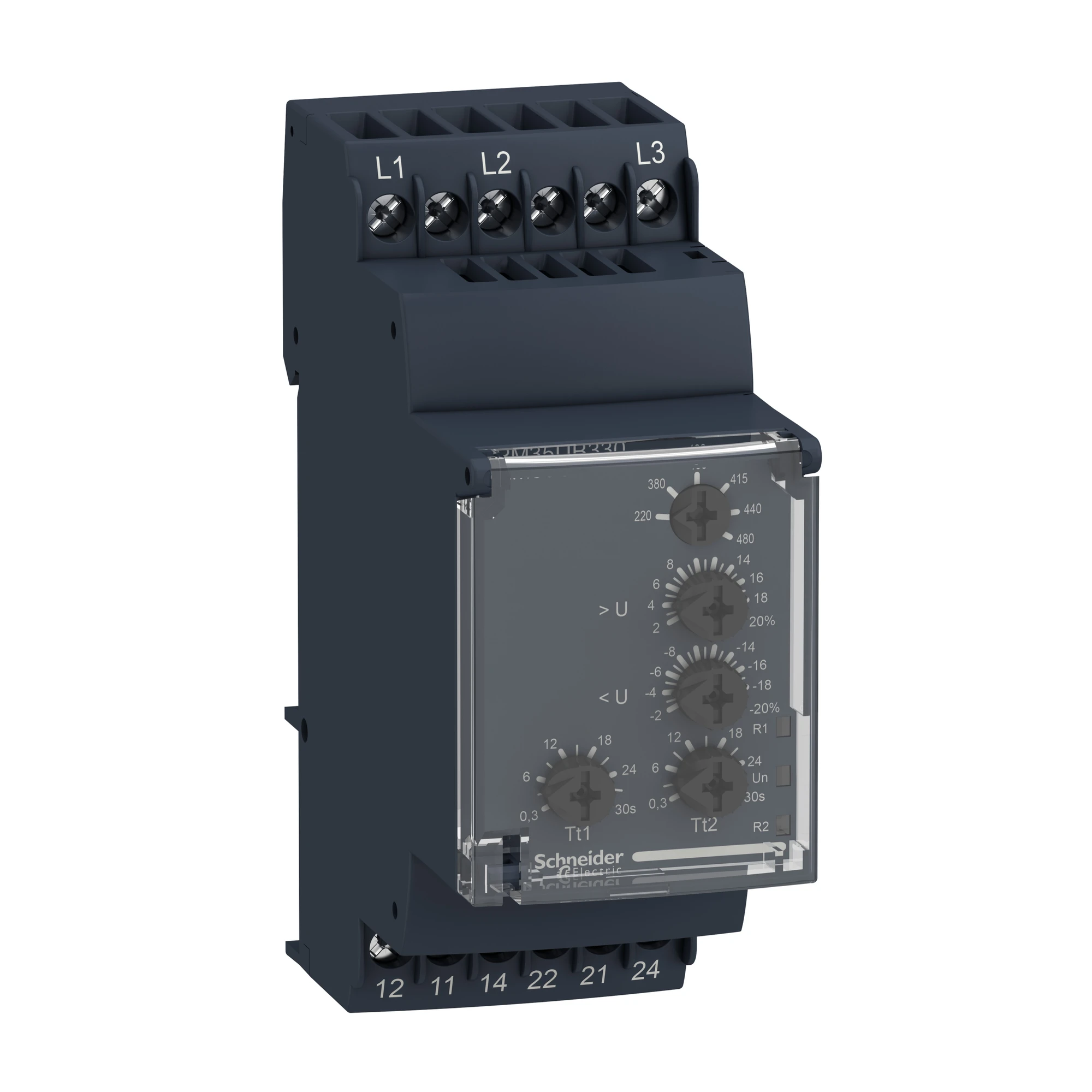 Schneider Electric RM35UB330 Voltage monitor, over/under voltage phase to phase, 194-528 VAC, 2 W (img_001)