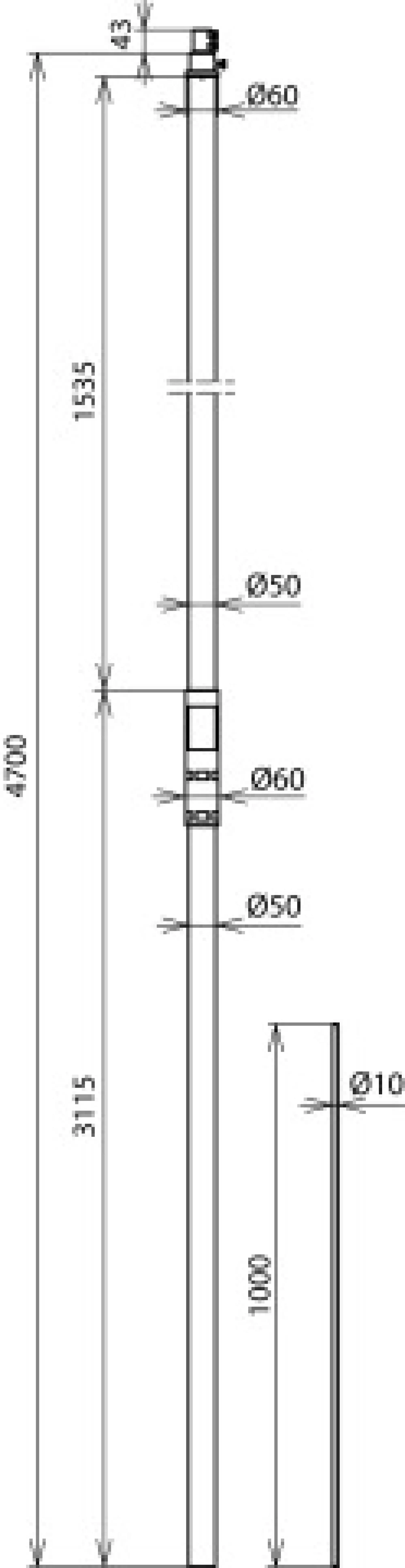 Dehn 105316 Support. tube D 50mm L 4700mm GRP/StSt w. air-termination rod D 10mm L 1000mm (img_004) Dehn 105316 Support. tube D 50mm L 4700mm GRP/StSt w. air-termination rod D 10mm L 1000mm (img_004)