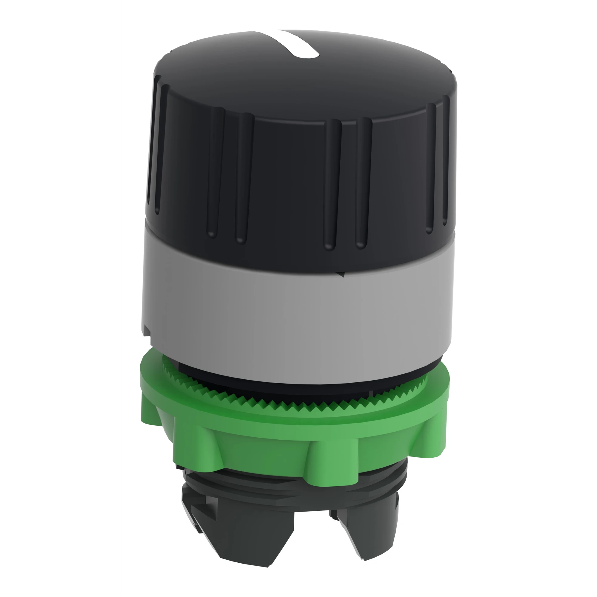 Schneider Electric ZB5AD39C0 Rotary switch, front element, Harmony XB5, plastic, 22mm, light grey, black, 3 positions, latching (img_004)