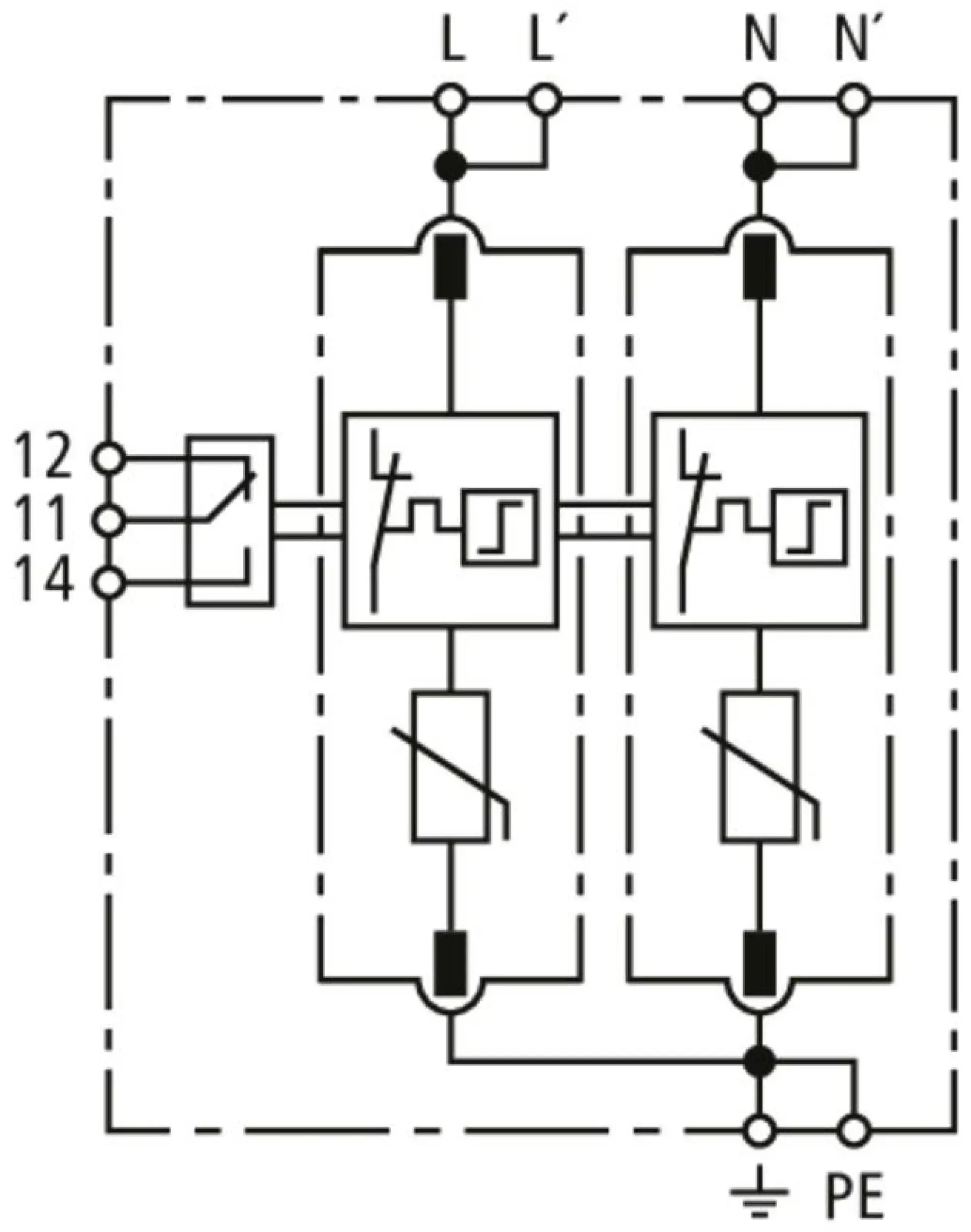 Dehn 943205 Ueberspannungsableiter Typ 2+3 DEHNguard MD 2-polig fuer TN-Systeme (img_003) Dehn 943205 Ueberspannungsableiter Typ 2+3 DEHNguard MD 2-polig fuer TN-Systeme (img_003)