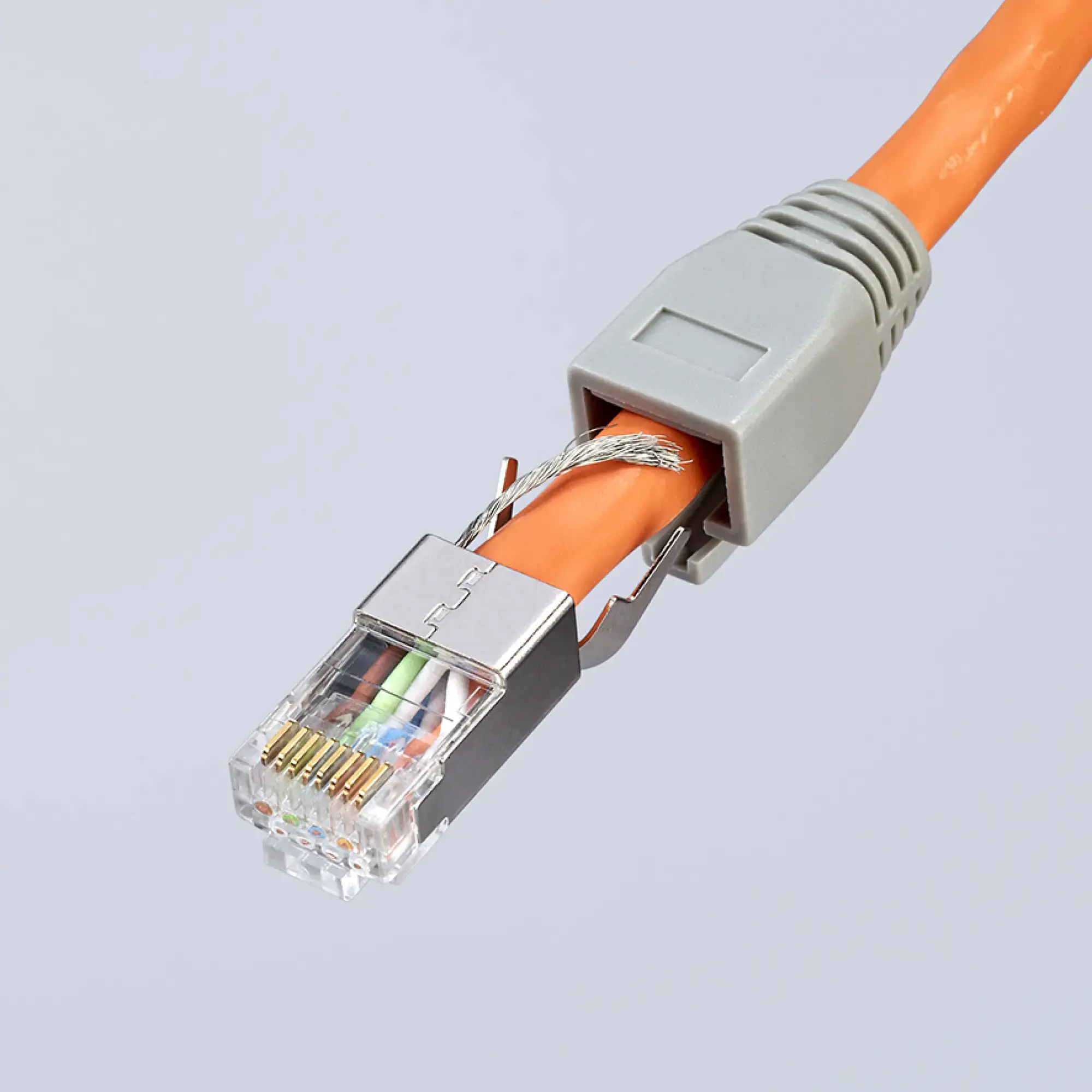 Knipex 97 51 13 Crimpatrice per connettori tipo western RJ45 con impugnature multicomponente brunita 190 mm (img_012)