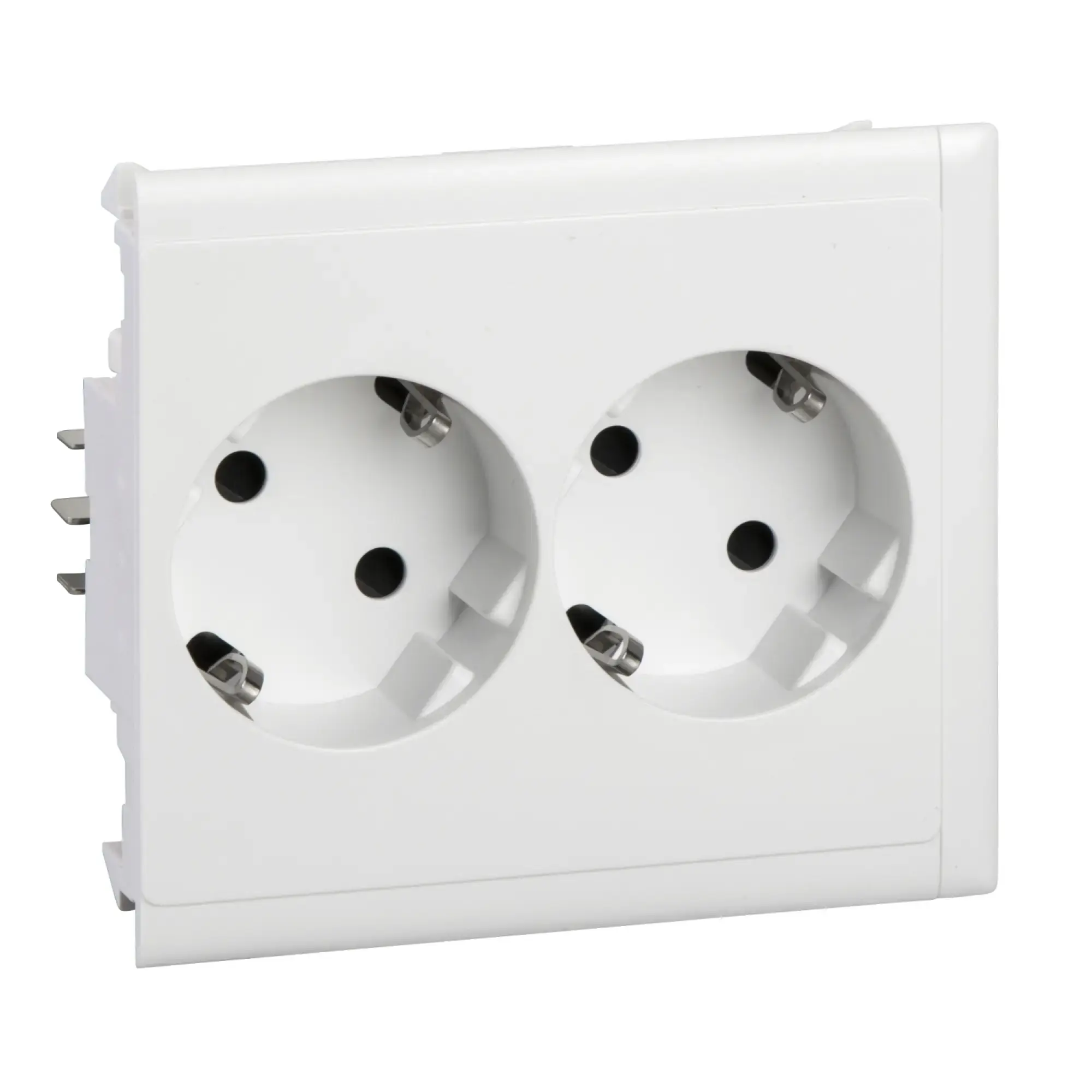 Schneider Electric 5940010 Schuko Socket CYB-PS 37 degrees Slave Double 16A/250V inline Master/Slave white 9016 (img_002) Schneider Electric 5940010 Schuko Socket CYB-PS 37 degrees Slave Double 16A/250V inline Master/Slave white 9016 (img_002)
