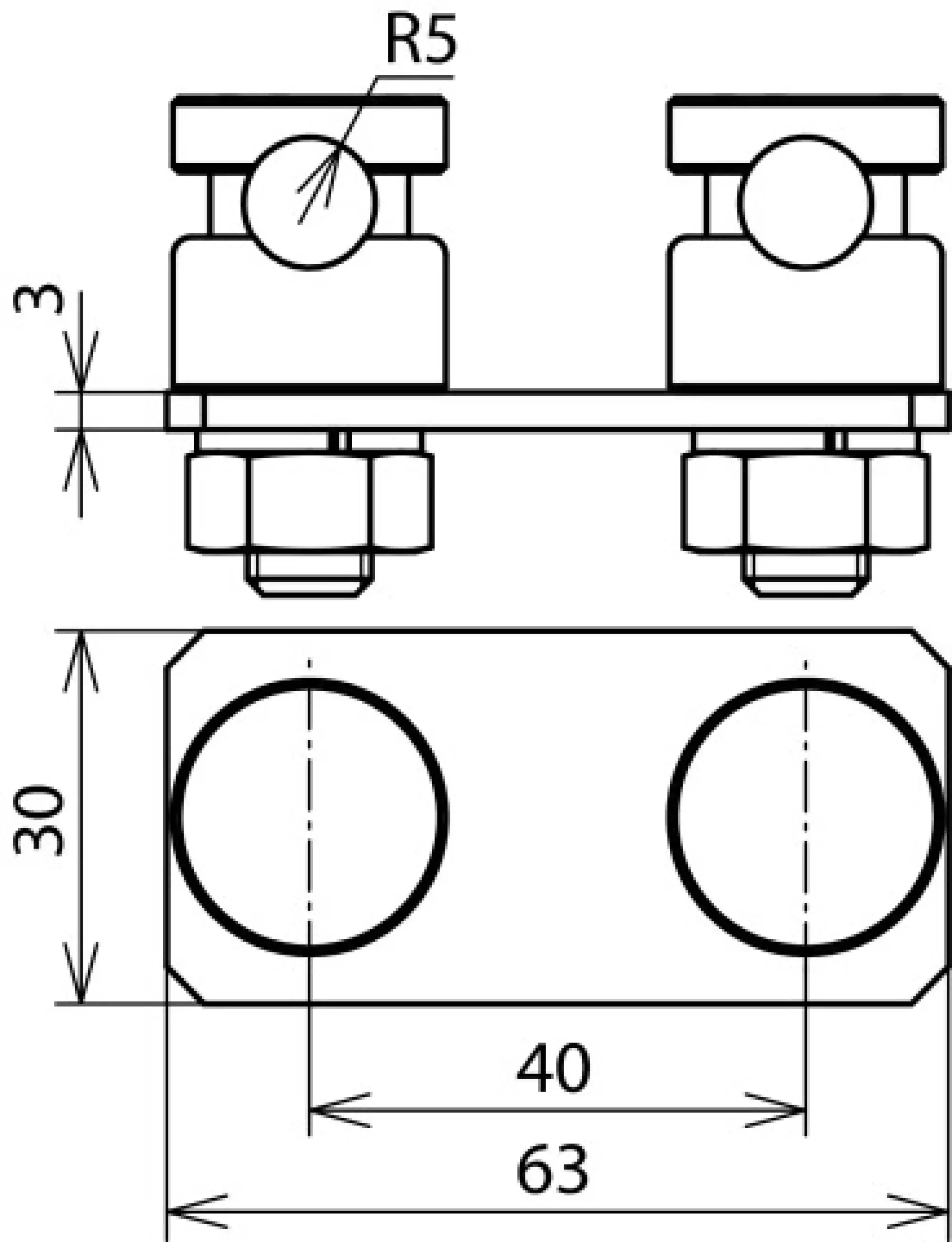 Dehn 301229 Connection plate for HVI conductor head piece with 2 KS connectors StSt (img_002) Dehn 301229 Connection plate for HVI conductor head piece with 2 KS connectors StSt (img_002)