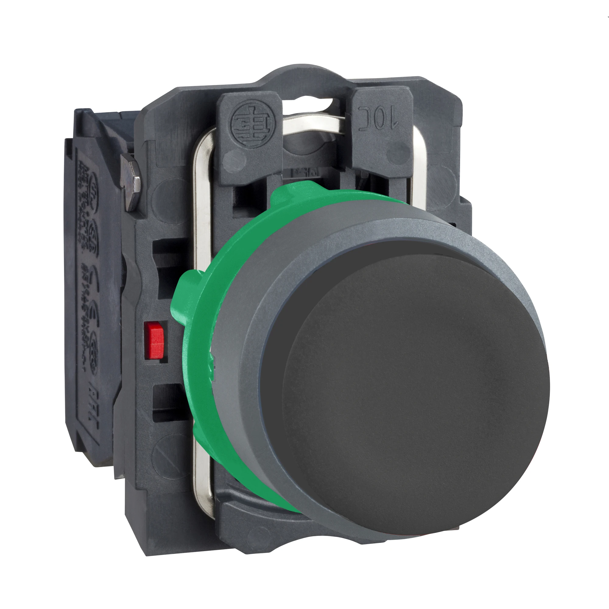 Schneider Electric XB5AP21C0 Pushbutton, Harmony XB5, plastic, projecting, light grey, black, unlabelled, with protective cap, 22mm, momentary, 1S (img_001) Schneider Electric XB5AP21C0 Pushbutton, Harmony XB5, plastic, projecting, light grey, black, unlabelled, with protective cap, 22mm, momentary, 1S (img_001)
