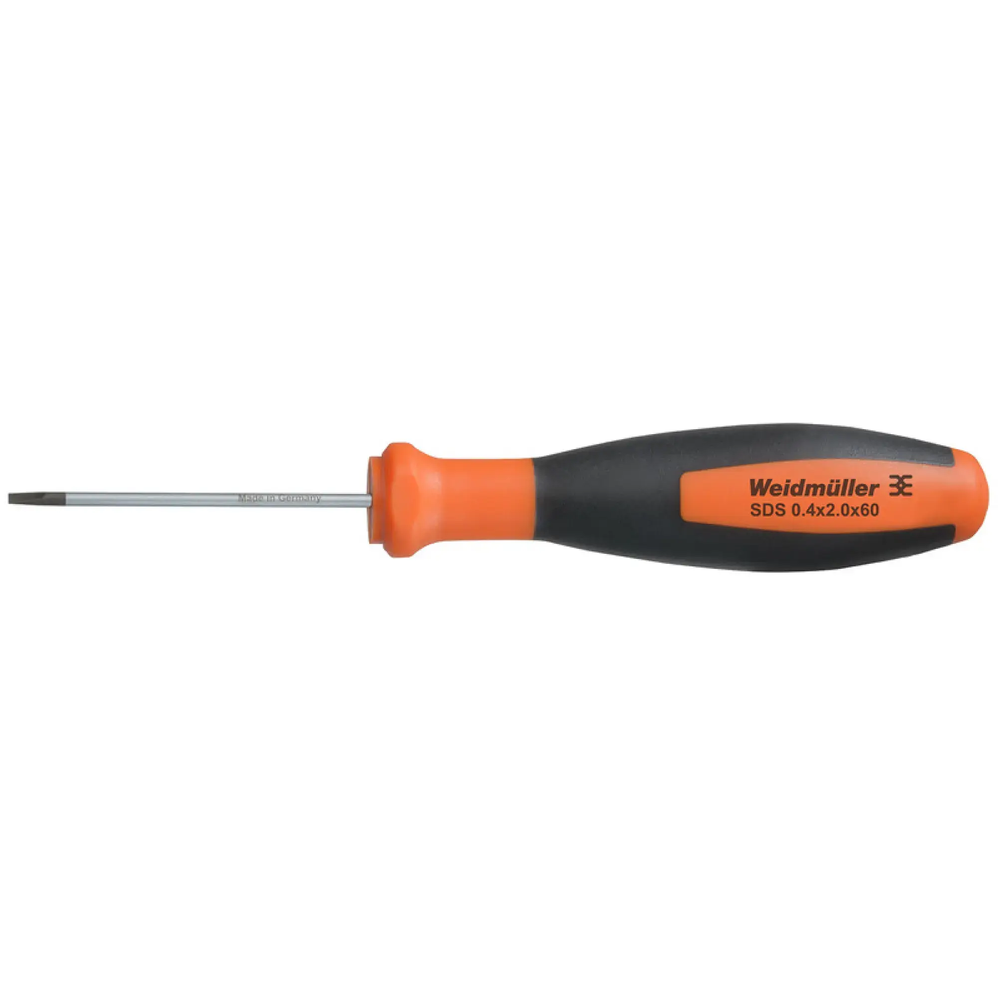 Weidmüller 2749260000 Slotted screwdriver, Blade thickness (A): 0.4 mm, Blade width (B): 2 mm, Blade length: 60 mm, Form: Slotted (img_001) Weidmüller 2749260000 Slotted screwdriver, Blade thickness (A): 0.4 mm, Blade width (B): 2 mm, Blade length: 60 mm, Form: Slotted (img_001)