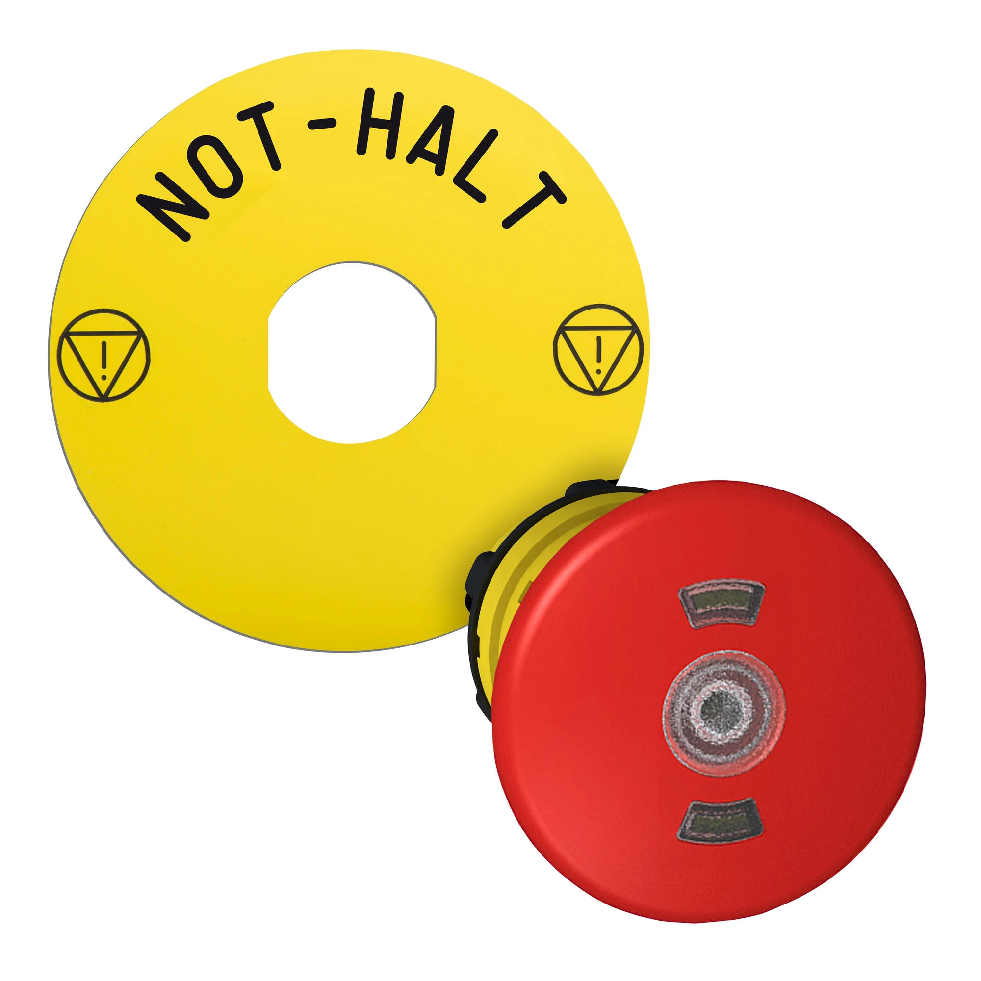 Schneider Electric ZB5AT8643M230 Emergency-Stop/Emergency-Stop Switch, Front Element, Harmony XB5, Plastic, 22mm, Red, Mushroom 40mm, Status Indicator, Pull Release (img_001)