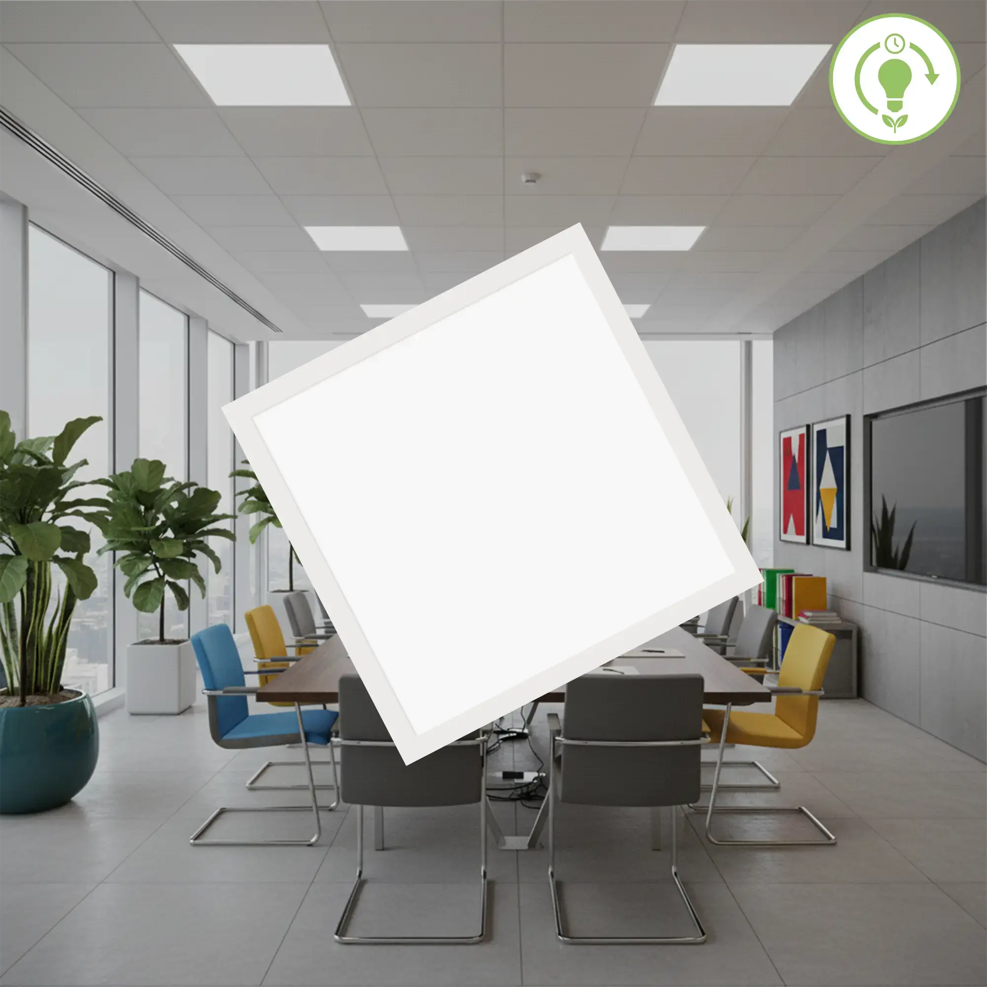 WSU Lights WS000001527-6 6-pack LED Panel, 62x62, warm white 3000K, 40W, 4400lm, UGR