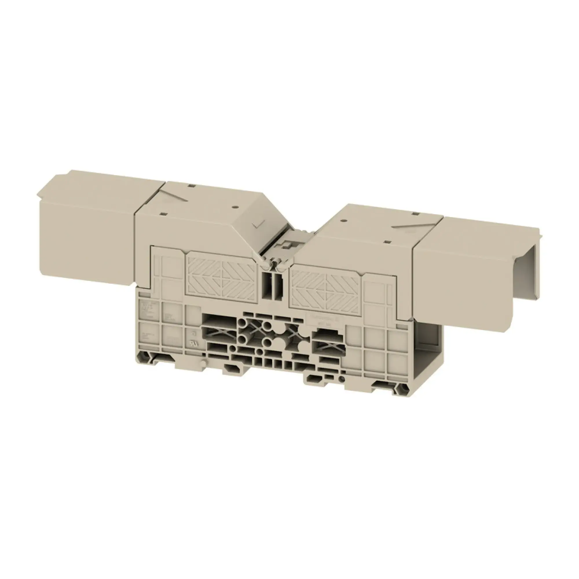 Weidmüller 1029700000 Stud terminal, Threaded stud connection, dark beige, 300 mm², 520 A, 1000 V, Number of connections: 2, Number of levels: 1, TS 35, V-0, Wemid (img_001)